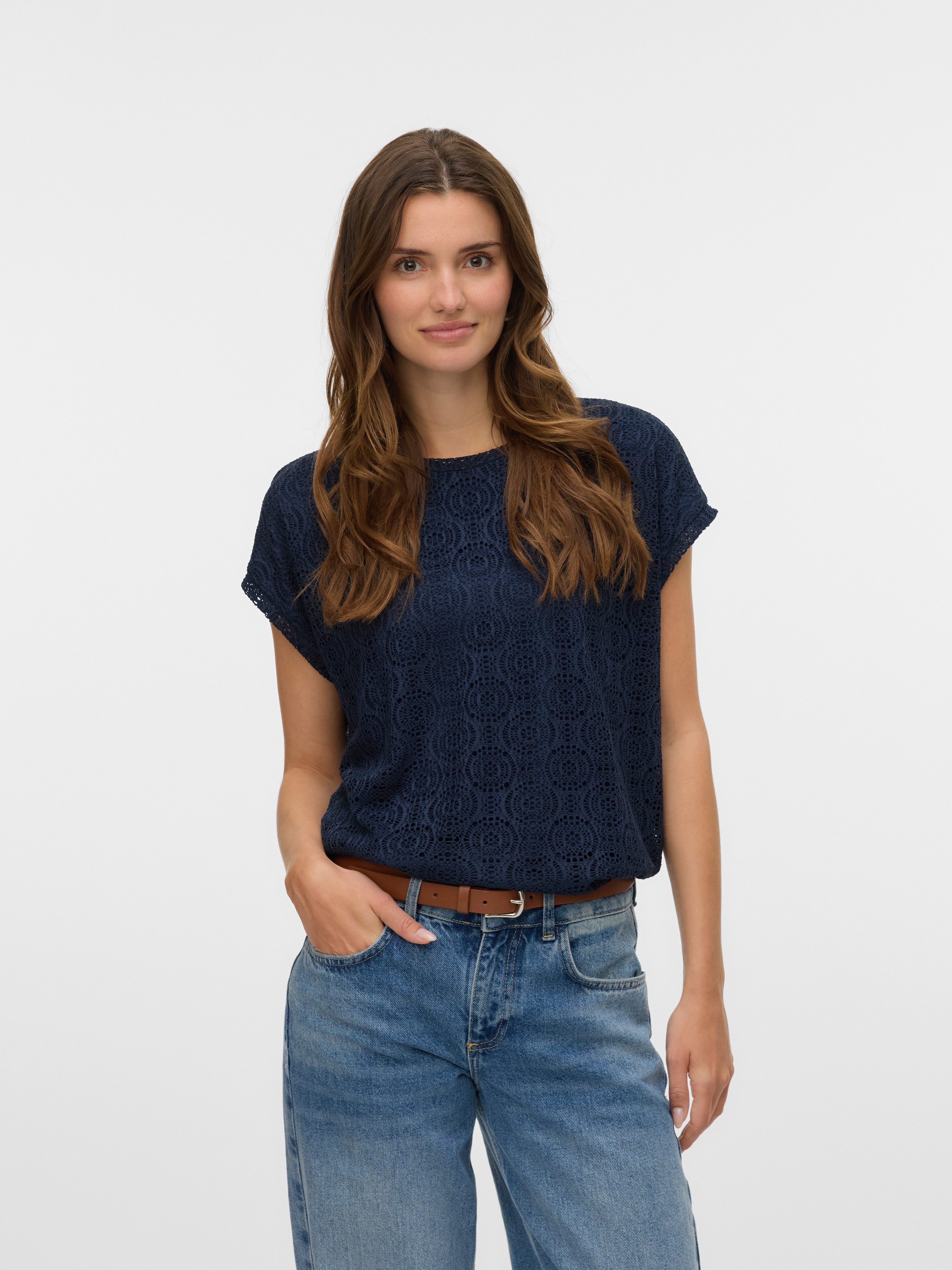 Vero Moda T-Shirt VMMAYA AVA SS TOP JRS VO Materialmix, regular fit günstig online kaufen