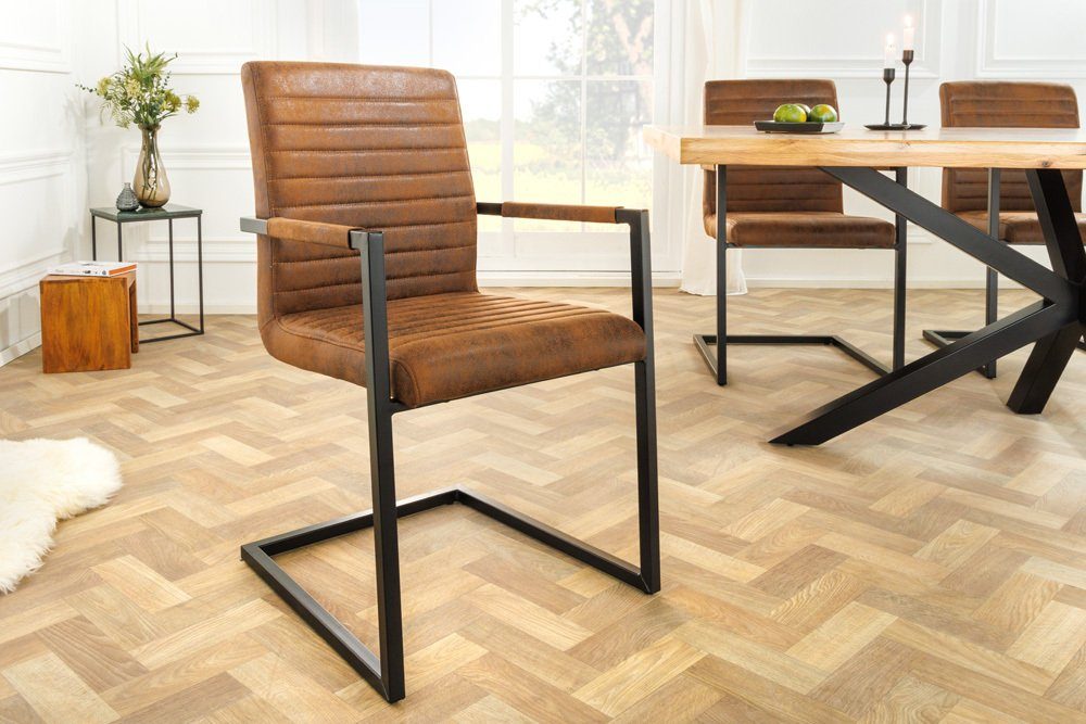 Freischwinger LOFT vintage braun / schwarz