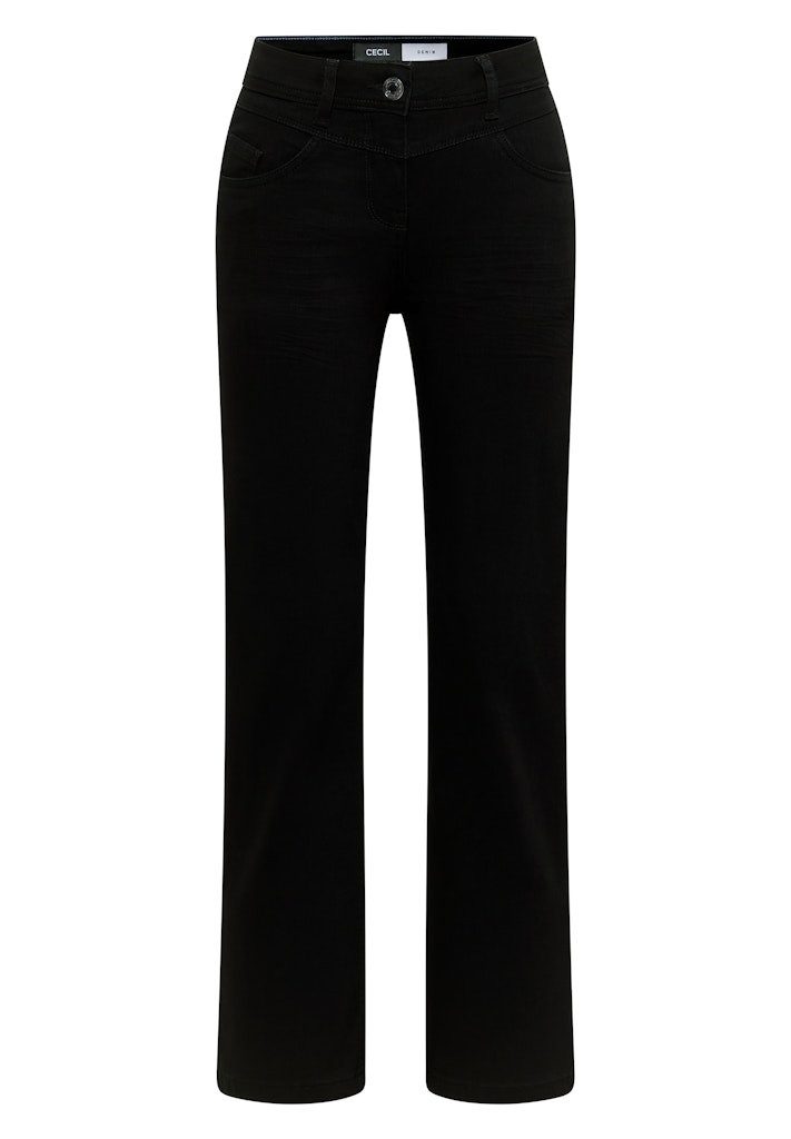 CECIL Bequeme Jeans Cecil / Da.Jeans / Style NOS Toronto BOOTCUT Blac