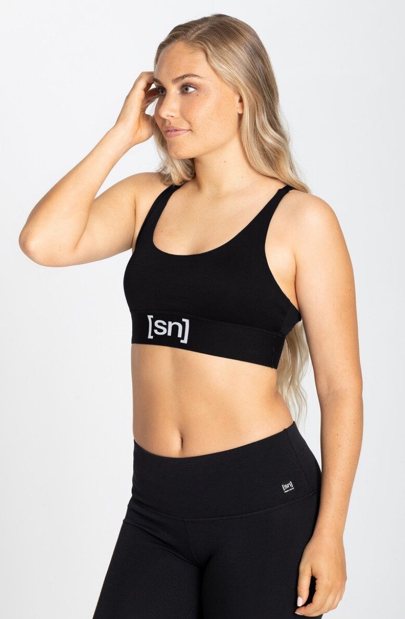 SUPER.NATURAL Sport-BH Funktionsunterwäsche Sport-Bra Super Top (angenehmer Tragekomfort)
