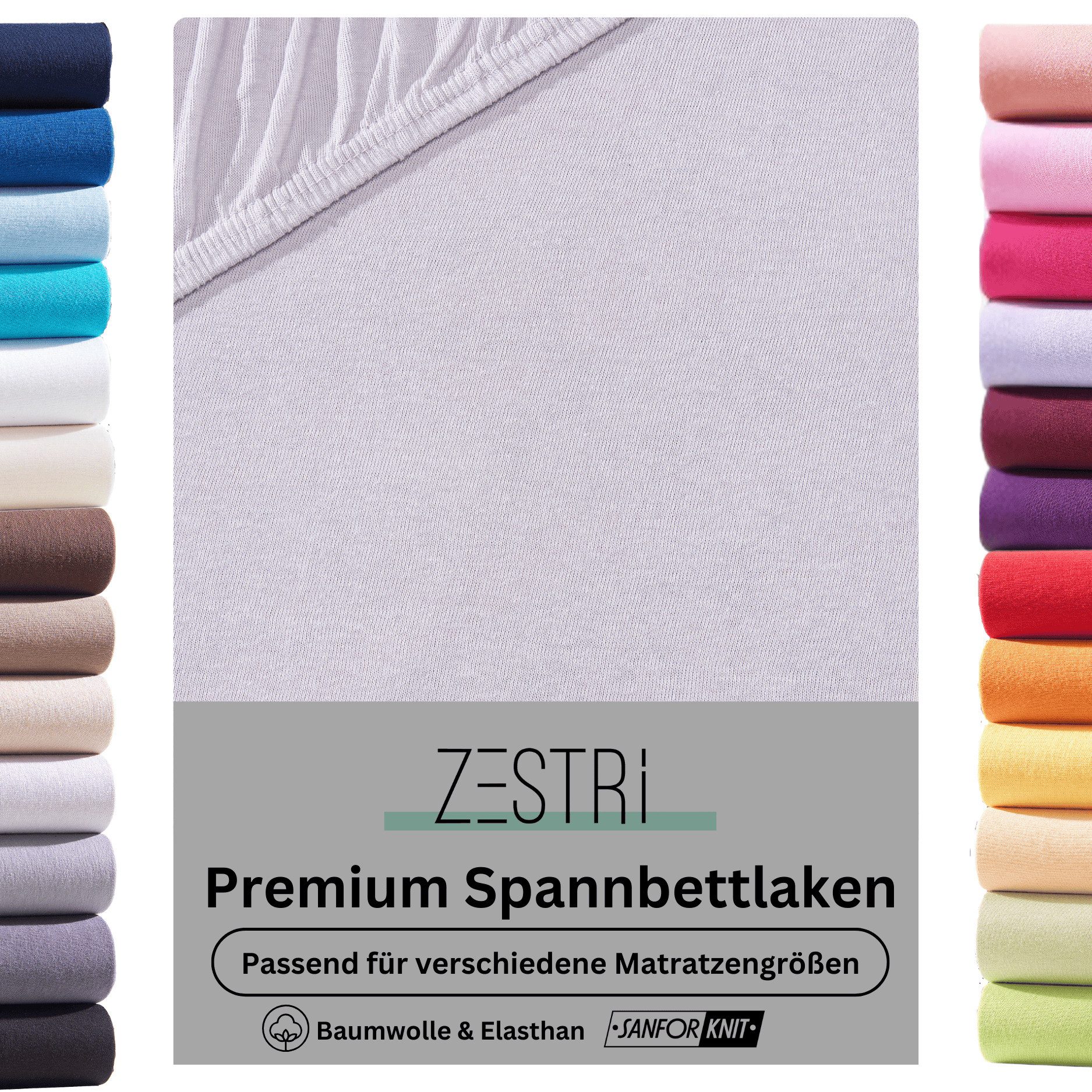 Zestri Spannbettlaken für Boxspringbett Wasserbett 140x200 180x200 cm Baumw günstig online kaufen