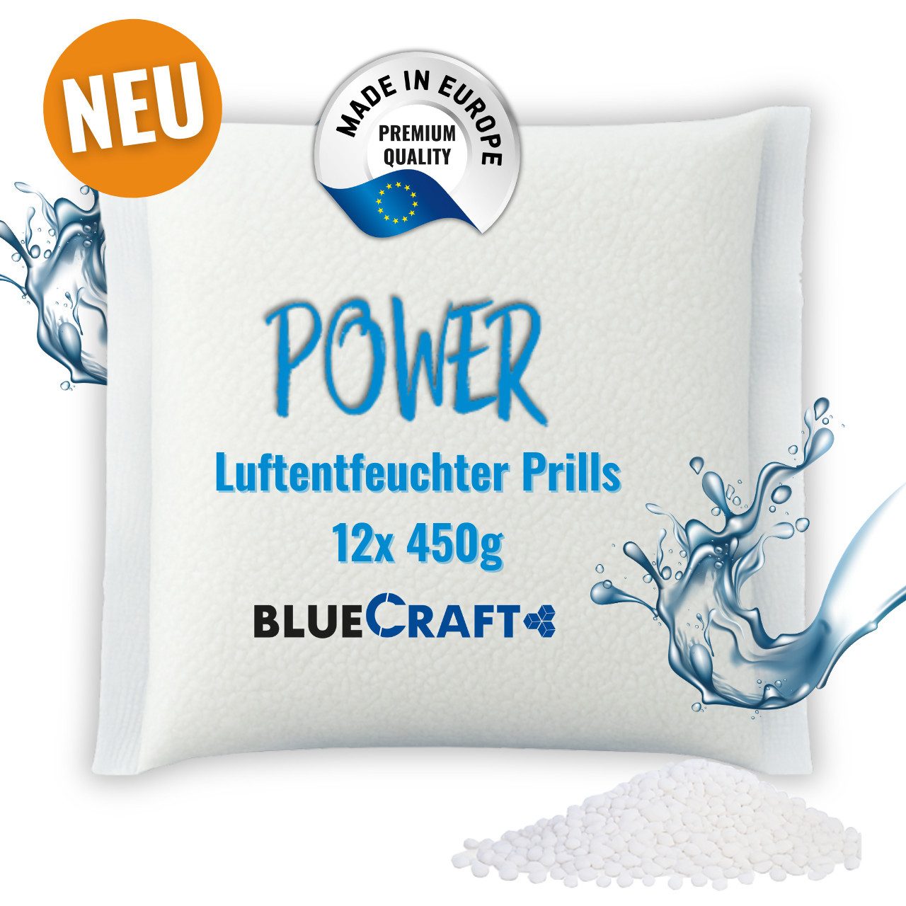 BlueCraft Luftentfeuchter-Nachfüllpack 12x 450g Entfeuchter Granulat im Vli günstig online kaufen
