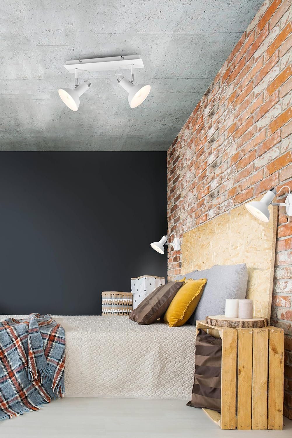 lightling Deckenspot Roxanne, ohne Leuchtmittel, schwenkbar, Innenschirm