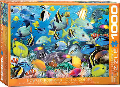 empireposter Puzzle Farbenprächtige Fische im Ozean - 1000 Teile Puzzle im Format 68x48 cm, Puzzleteile