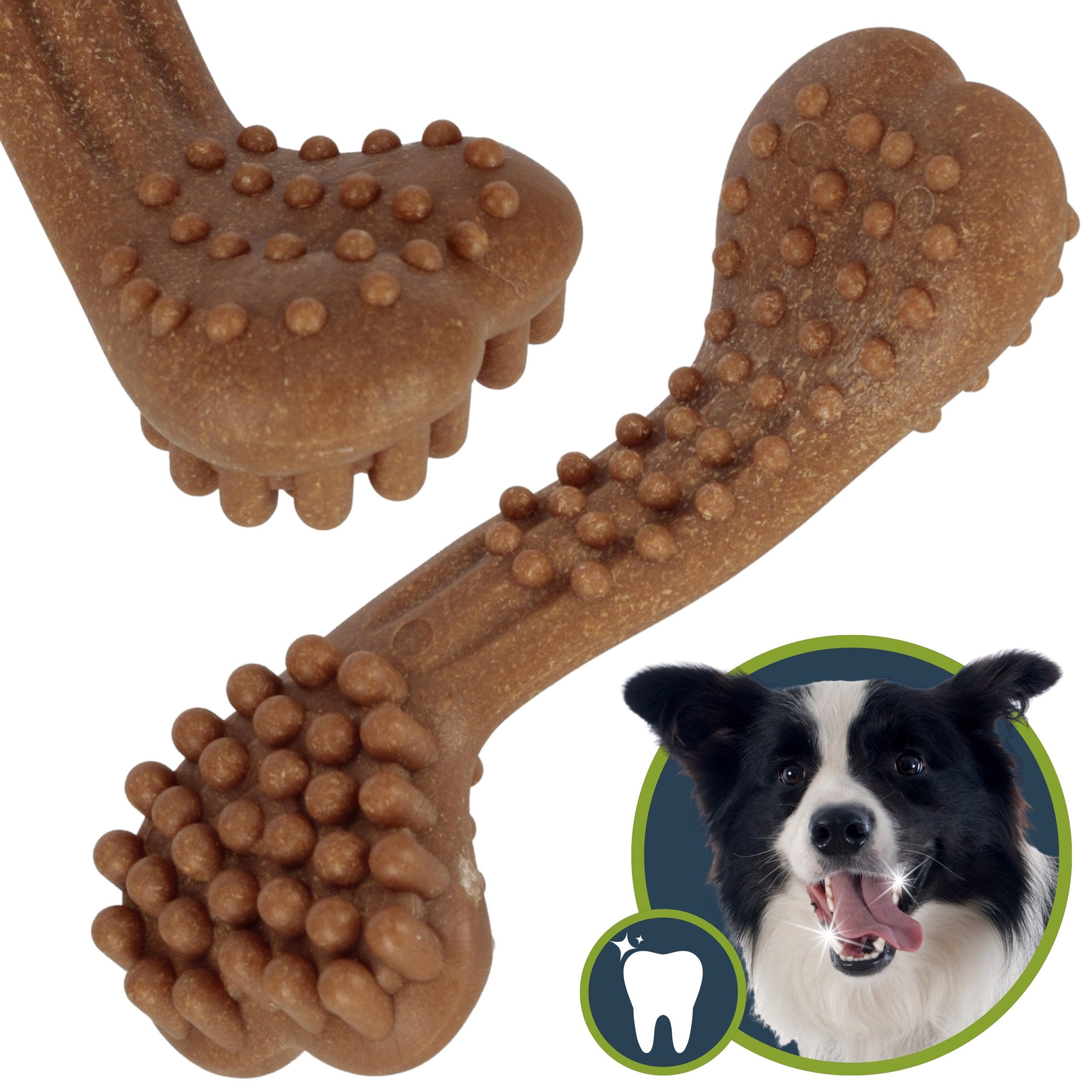 Sarcia.eu Kauspielzeug Hundespielzeug Naturknochen zum Kauen, Beißring, Kausnack 17 cm