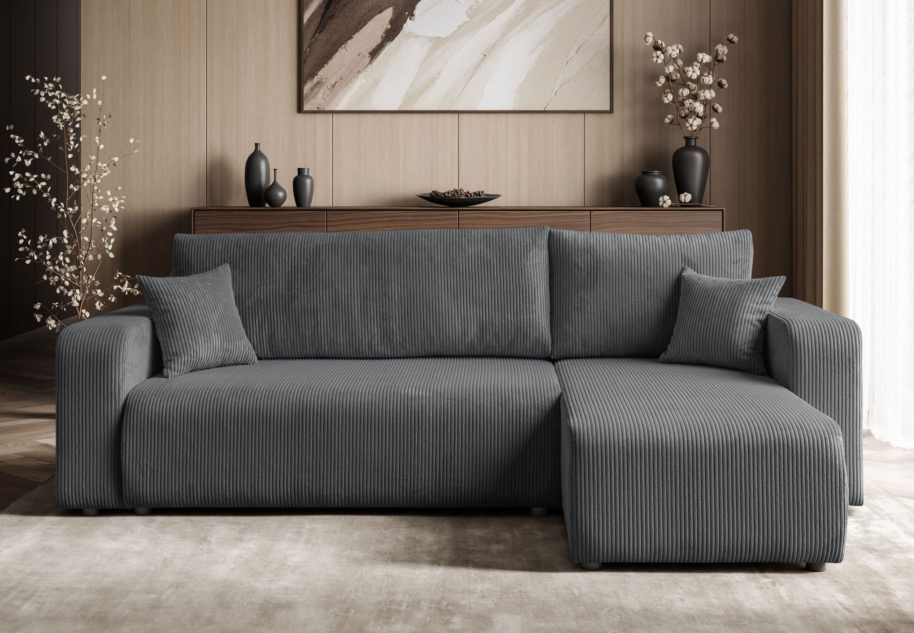 Lookway Ecksofa PRESTIGE L-Form Couch, mit Bettfunktion und Bettkasten günstig online kaufen