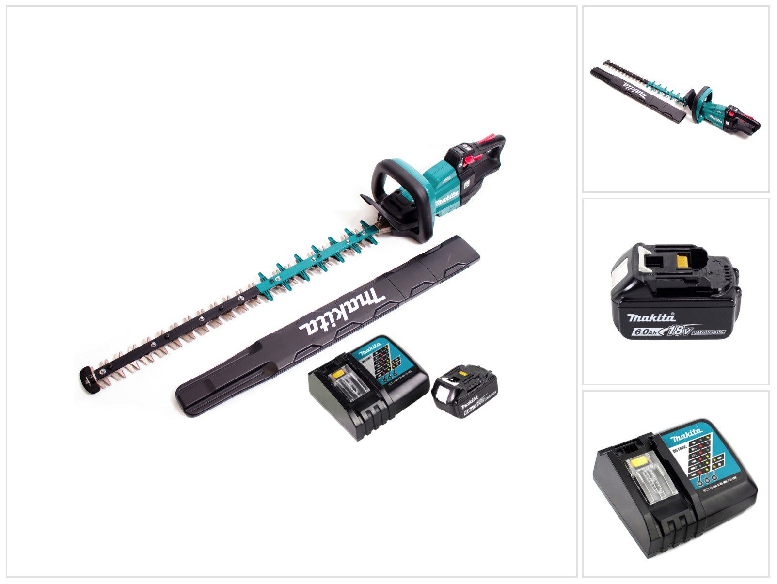 Makita Akku-Heckenschere DUH 751 RG1 Akku Heckenschere 18V 75 cm Brushless + 1x Akku 6,0Ah + L