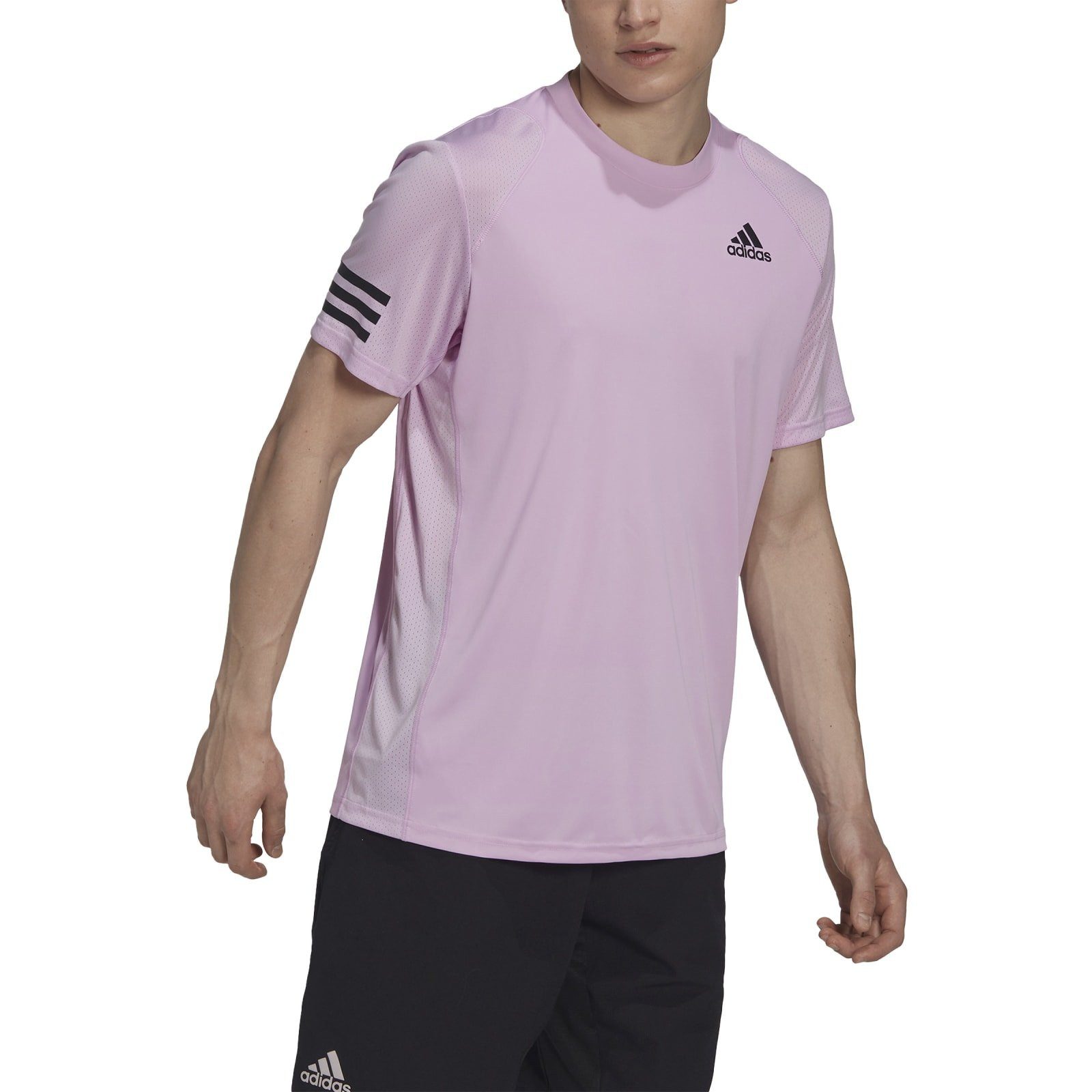 adidas Performance T-Shirt Club 3 Stripes violett Herren