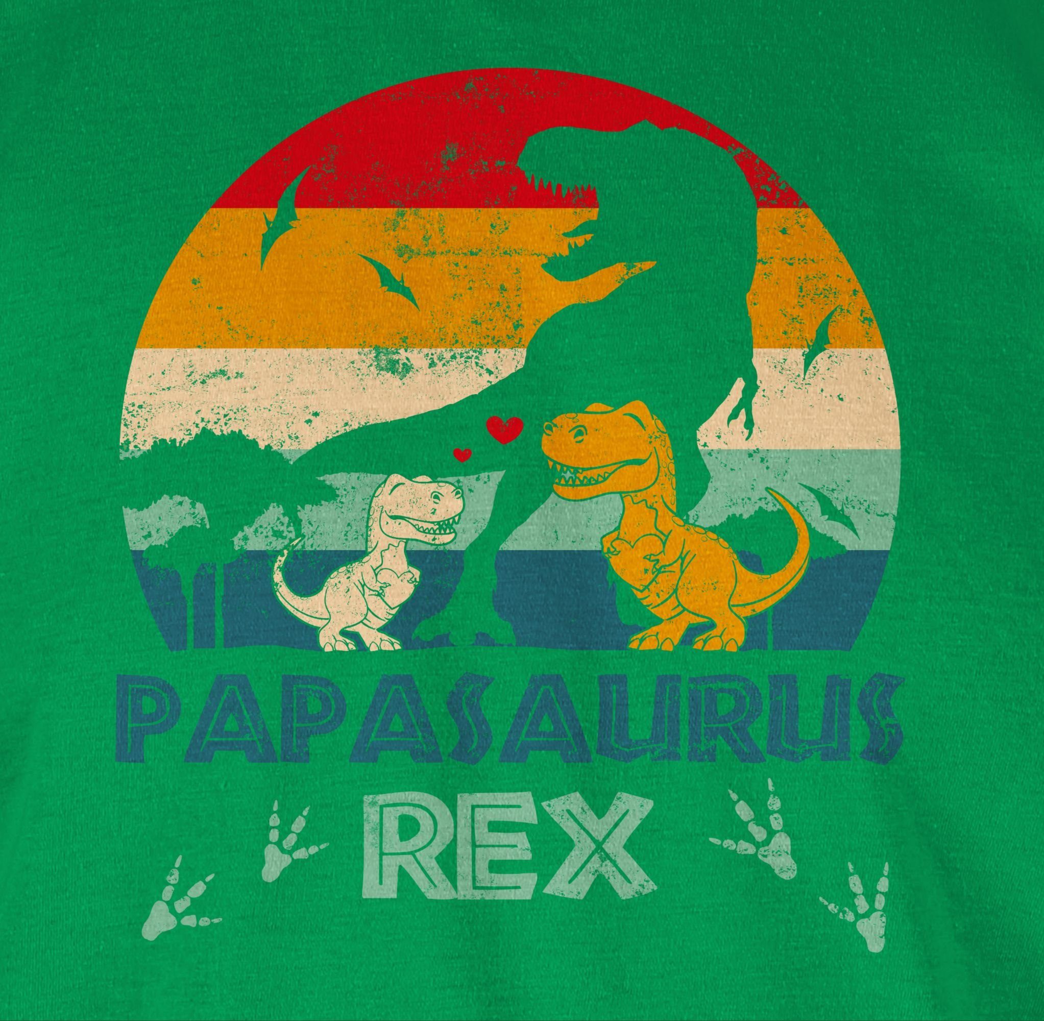 Rex Papa - Bester Geschenk Shirtracer für Papa Grün T-Shirt Papi Saurus Geschenk Dino Vatertag 02 Vater Papasaurus