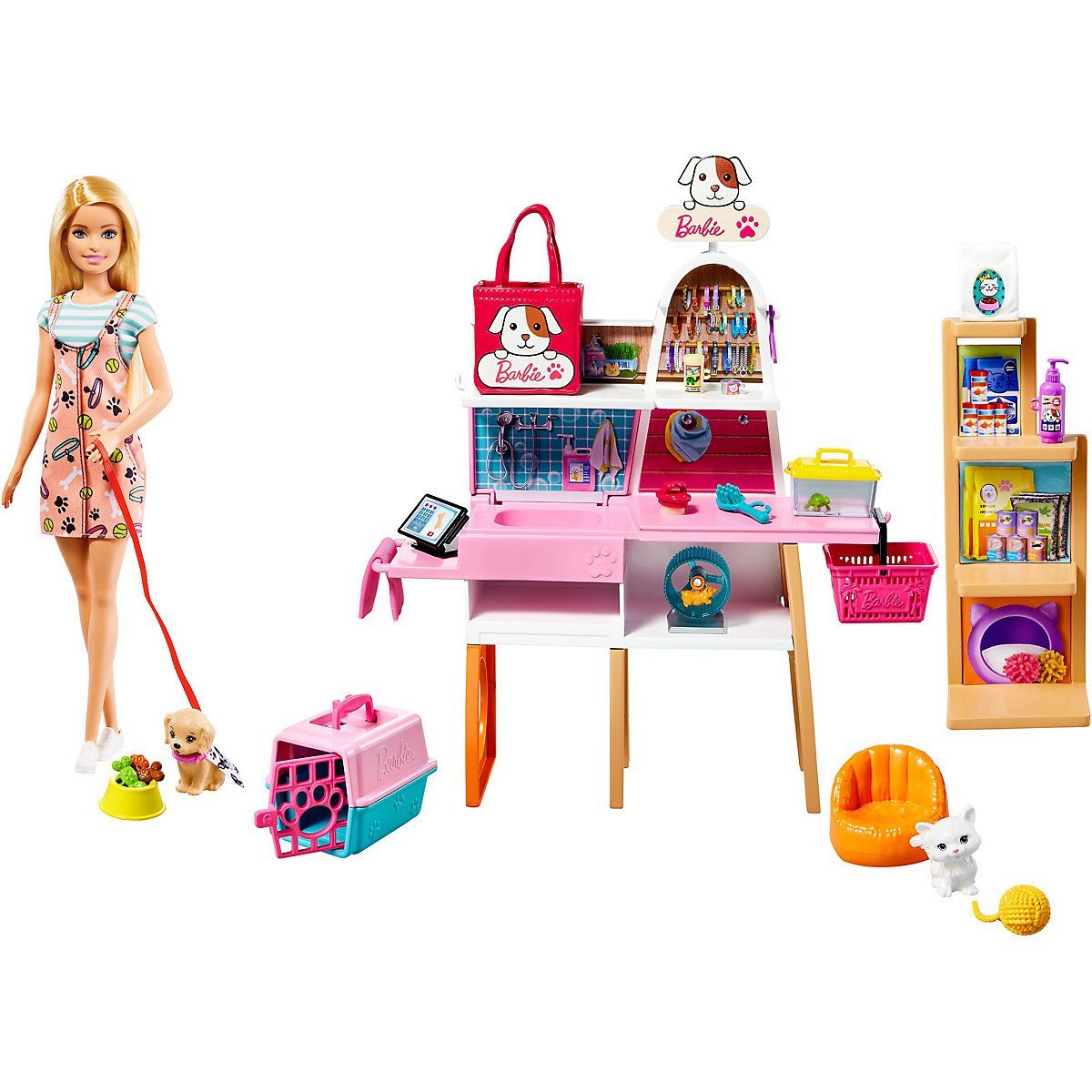 Mattel® Puppenkleidung »Barbie Haustier-Salon Spielset mit Puppe,«