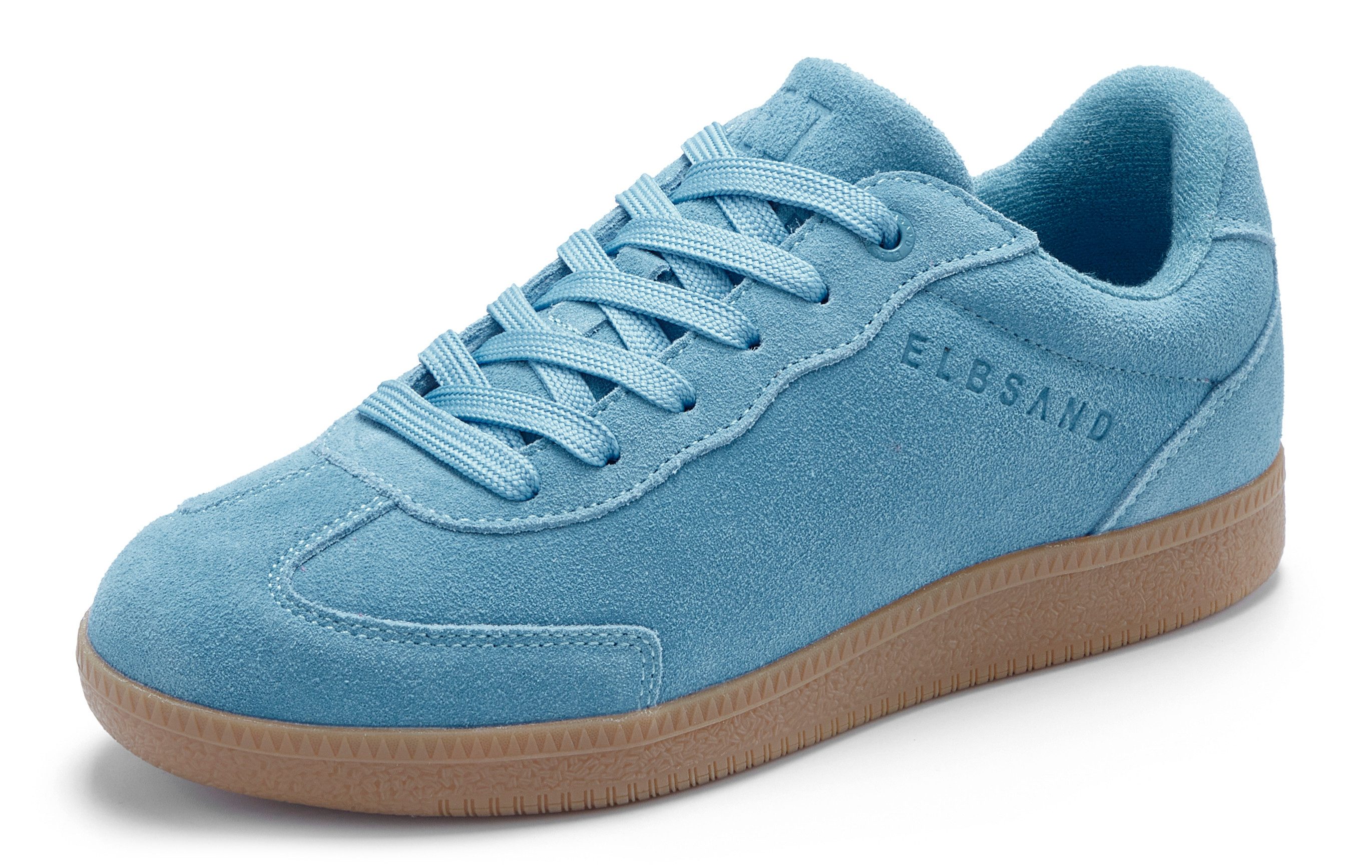 Elbsand Freizeitschuh, Schnürschuh, Turnschuh, Retro Sneaker, Lederschuh Sneaker Ledersneaker, Schnürhalbschuh aus Leder im modernen Retro Look