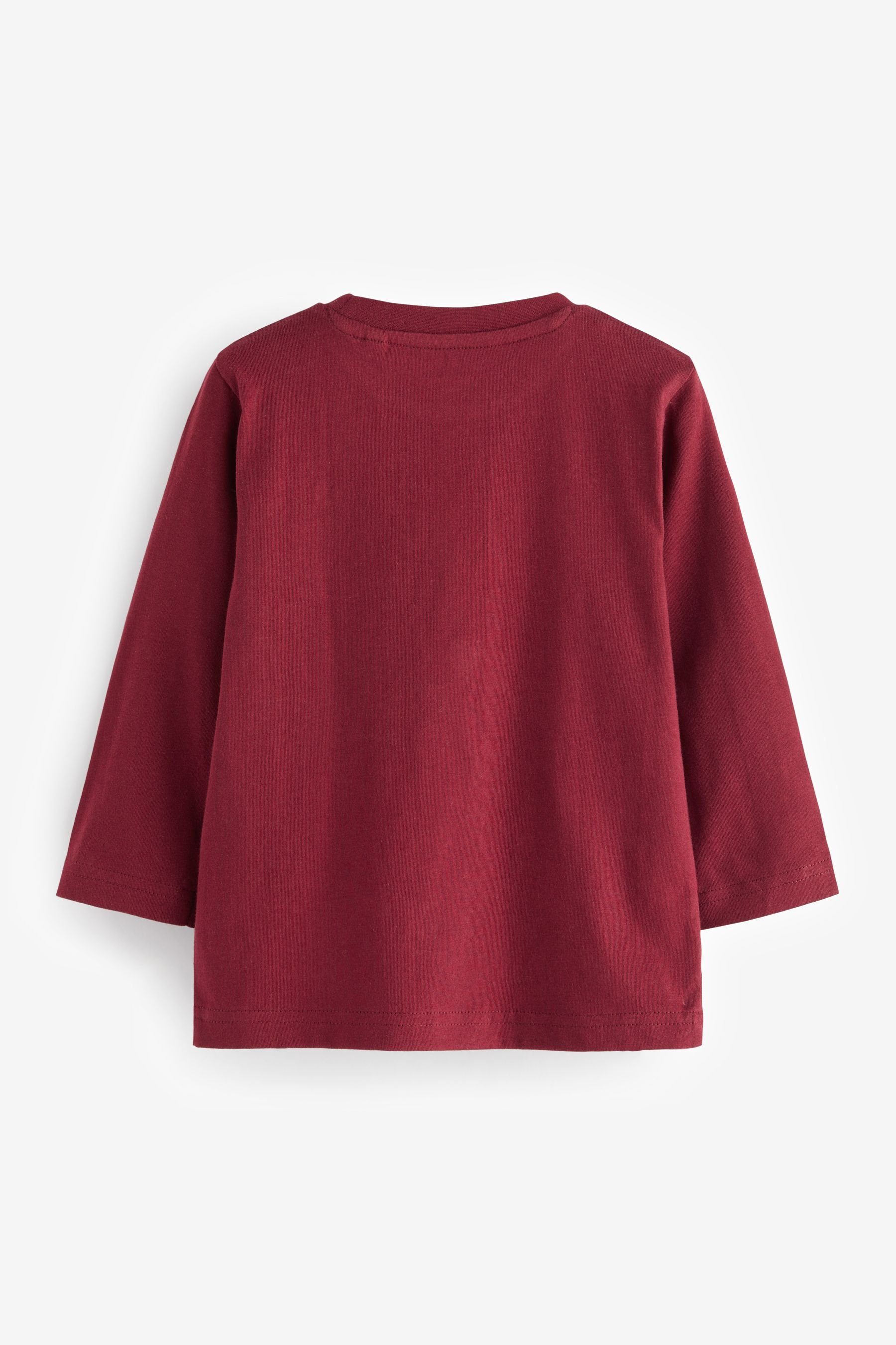 Next Langarmshirt Langärmeliges T-Shirt mit Berry (1-tlg) Bear Motiv Red