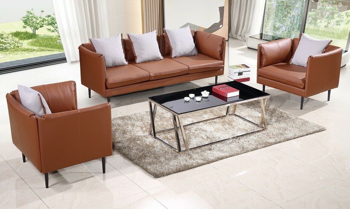 JVmoebel Sofa Moderne Sofagarnitur Polstermöbel Luxus Neu 3+1+1 Set, Made in Europe