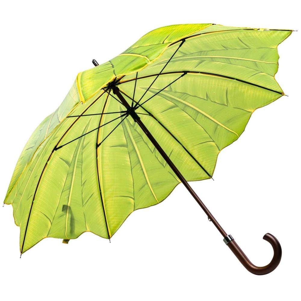 Luckyweather not just any other day Stockregenschirm Regenschirm Motiv PALME Holzstock