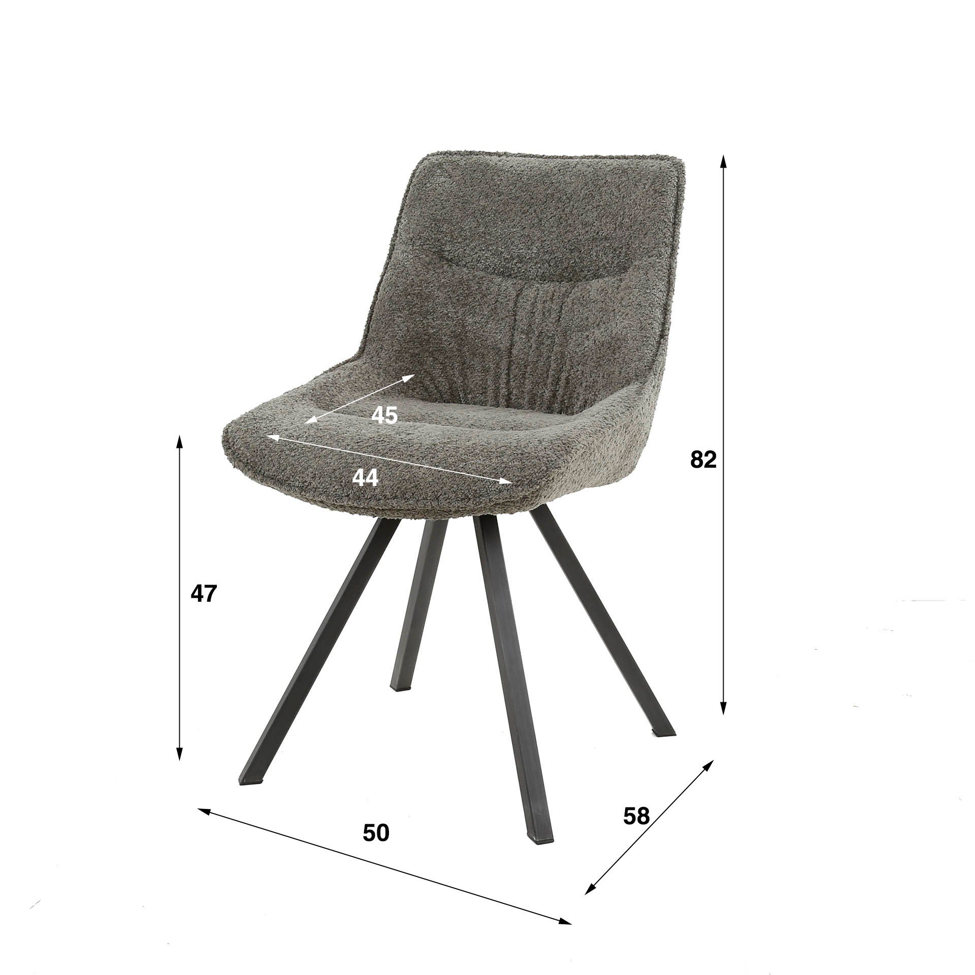 Boucle Falte Stuhl Set WohnAura 2er - - Taupe Esszimmerstuhl