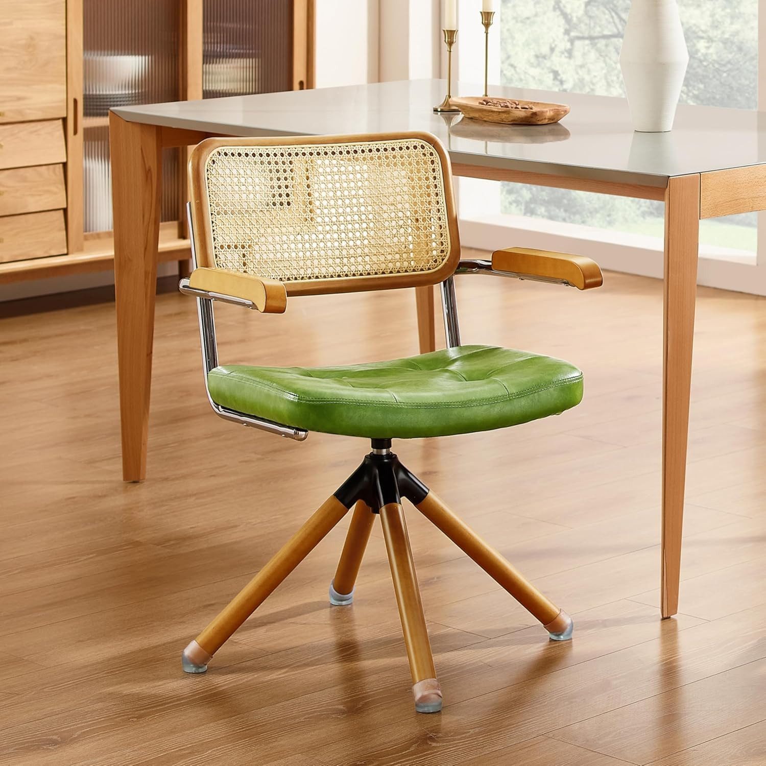 Art Leon Esszimmerstuhl CC058 (Mid Century Modern Drehstuhl ohne Rollen Far günstig online kaufen