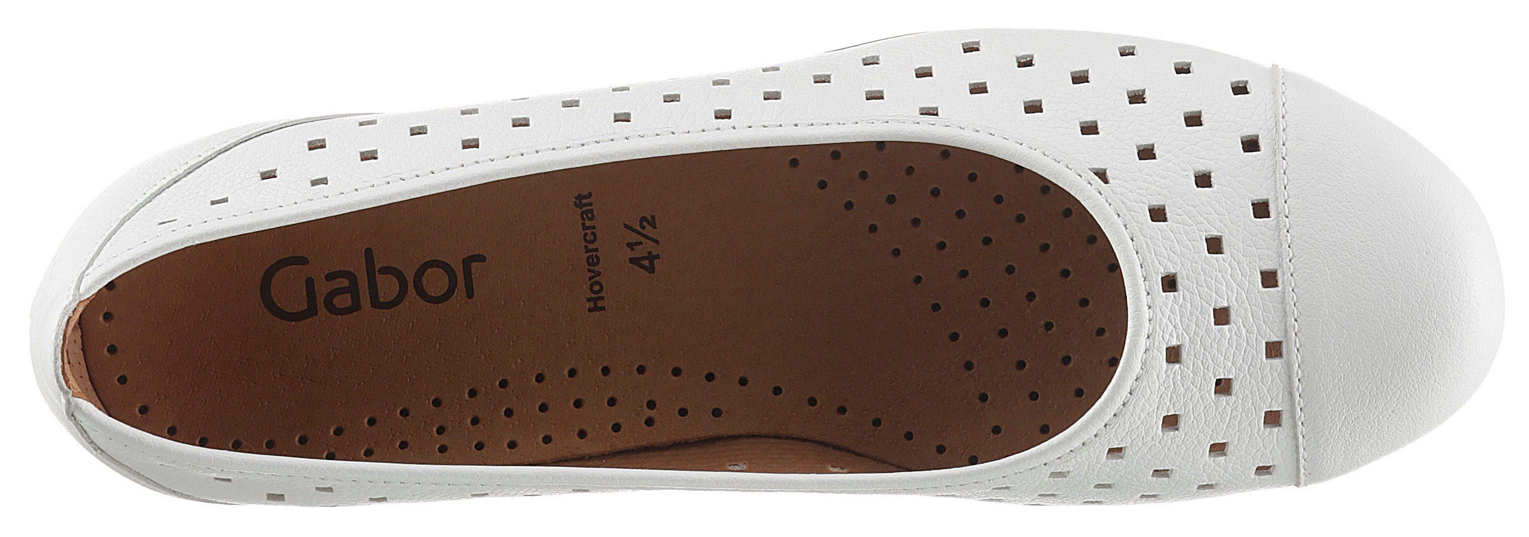 Gabor Ballerina Slipper, Freizeitschuh, Halbschuh mit luftigem Lochmuster