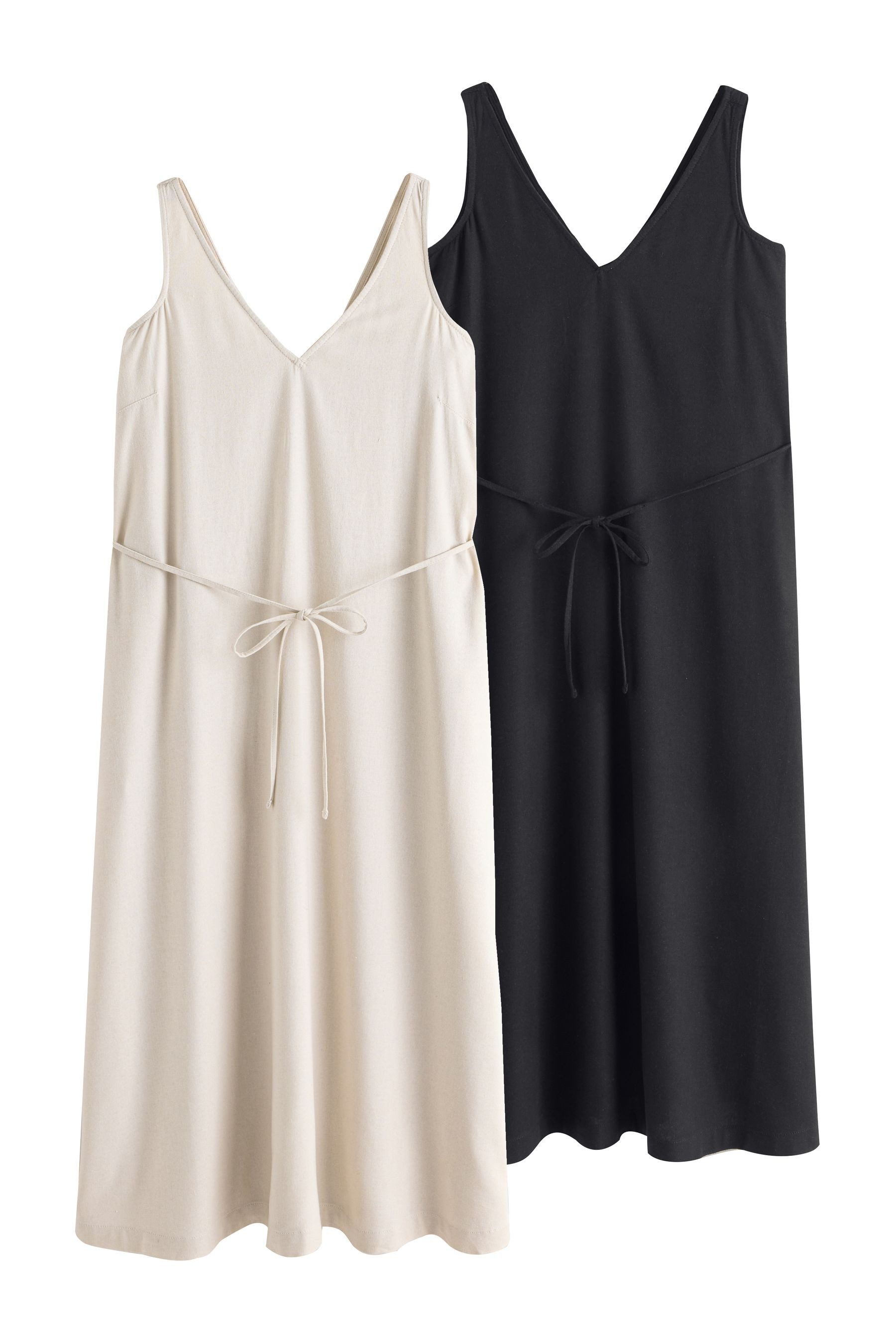The Set Blusenkleid The Set Kleider mit Bindegürtel, 2er-Pack (2-tlg)