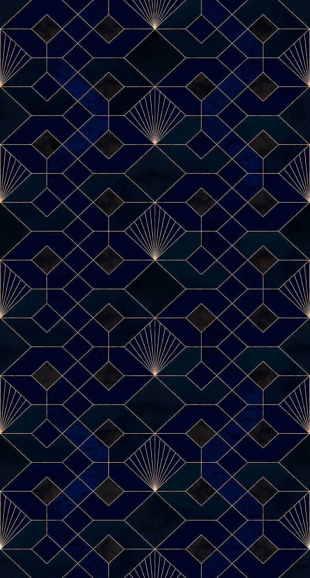 x Coquilles, Komar (Breite blau/schwarz Vliestapete cm Höhe) 150x280