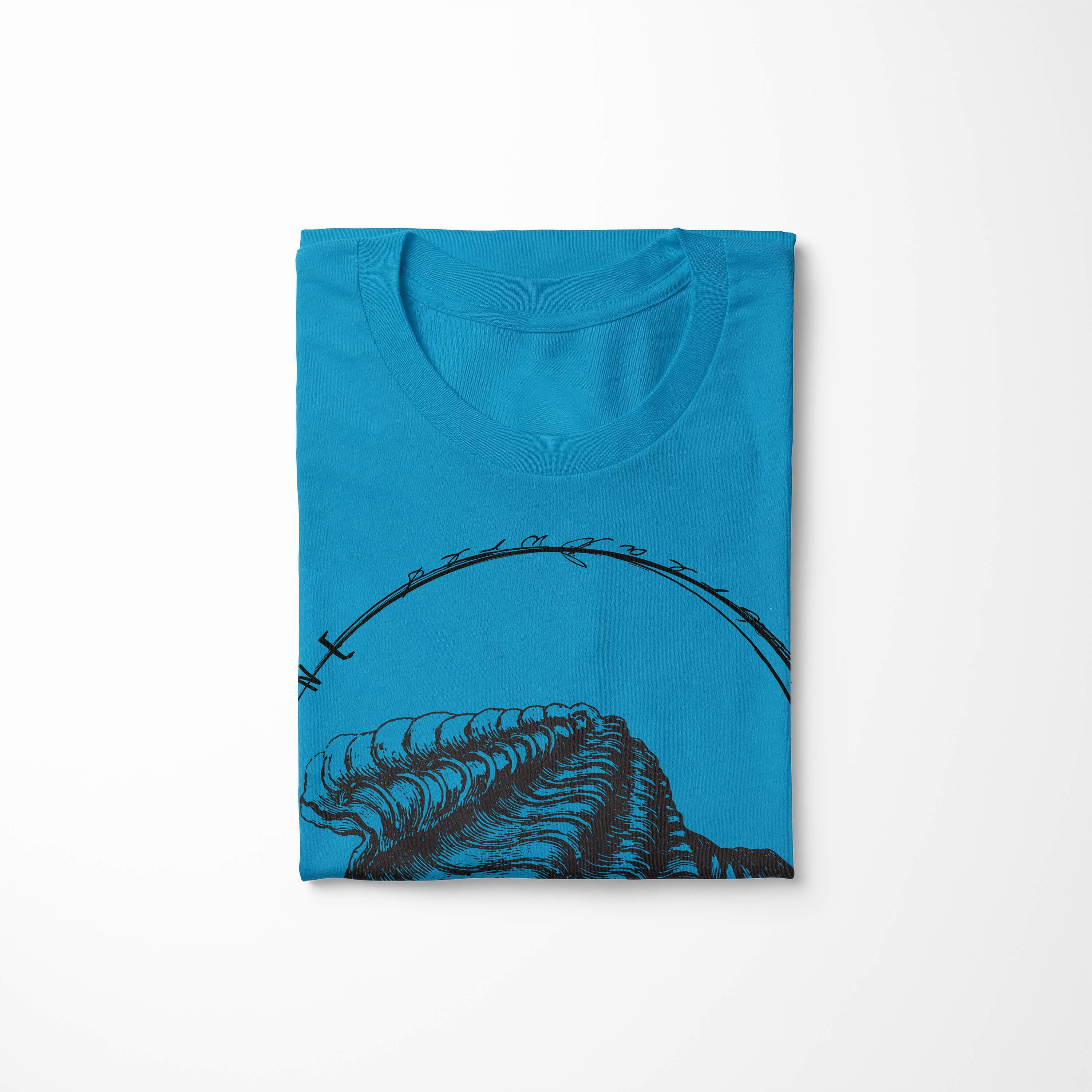 Sinus Art T-Shirt Atoll Tiefsee - 088 Serie: Sea sportlicher Creatures, Fische feine Sea / T-Shirt und Schnitt Struktur