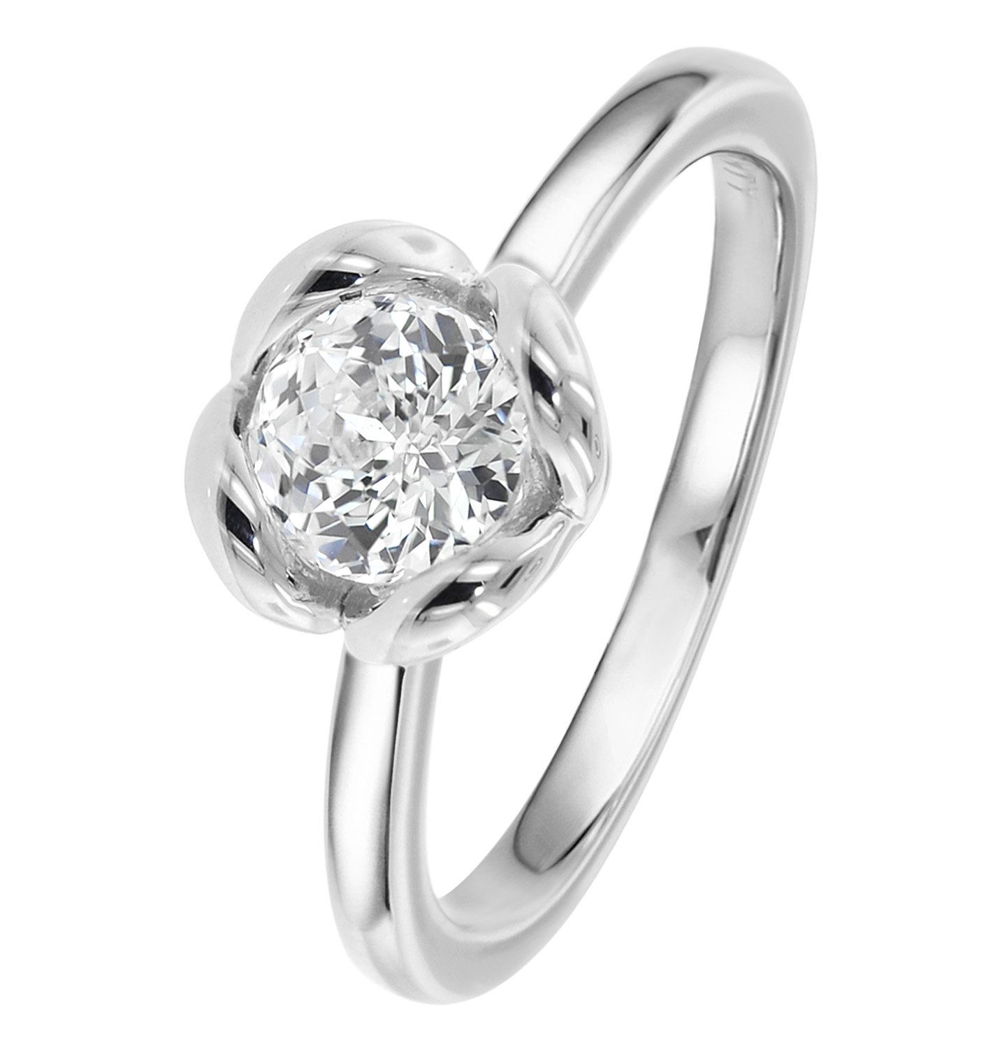 VIVENTY Solitärring Damenring 925 Silber Rosebush VerlobungsZirkonia