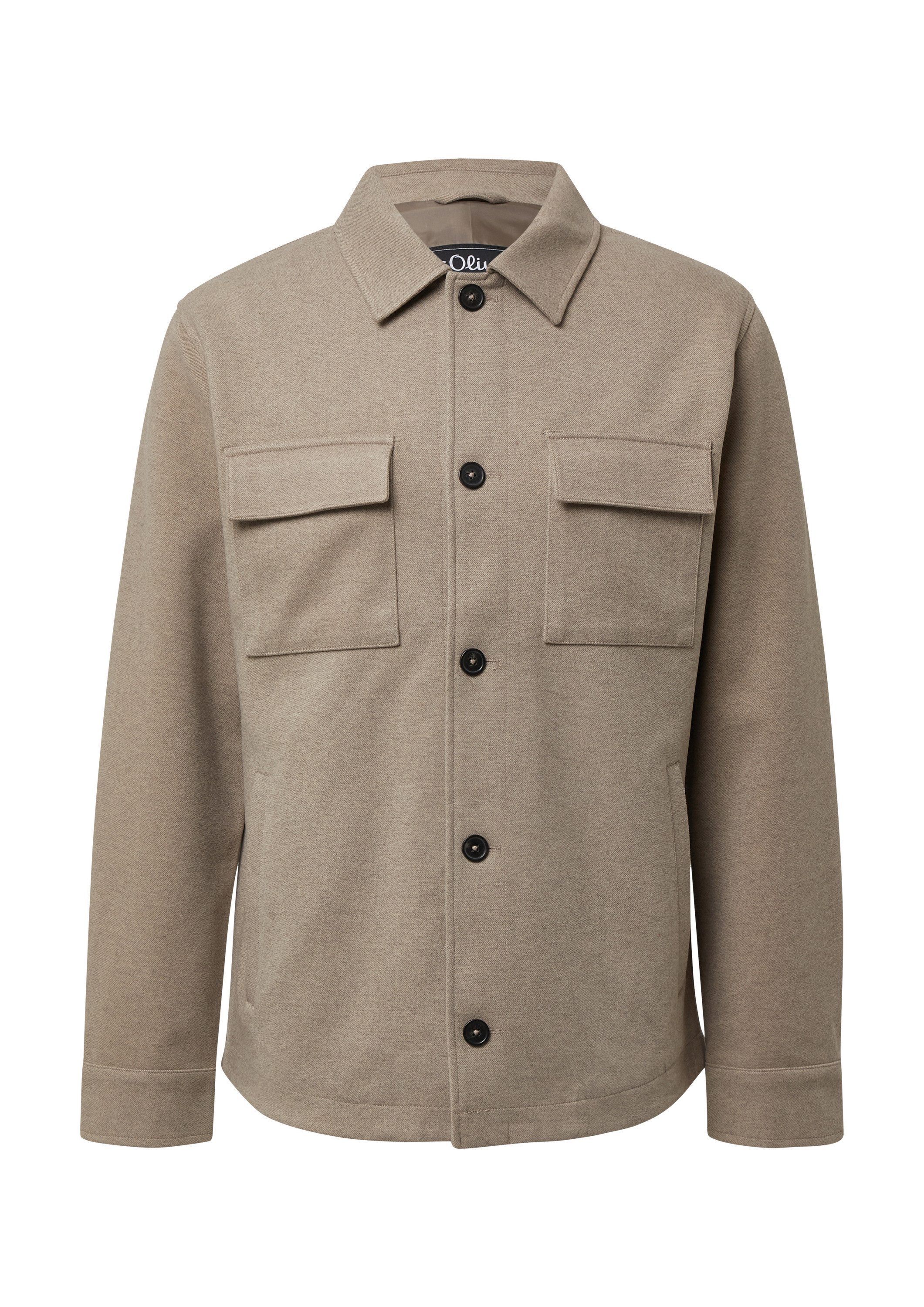 s.Oliver Hemdjacke Outdoor-Jacke Softes Overshirt mit Kentkragen und aufges günstig online kaufen