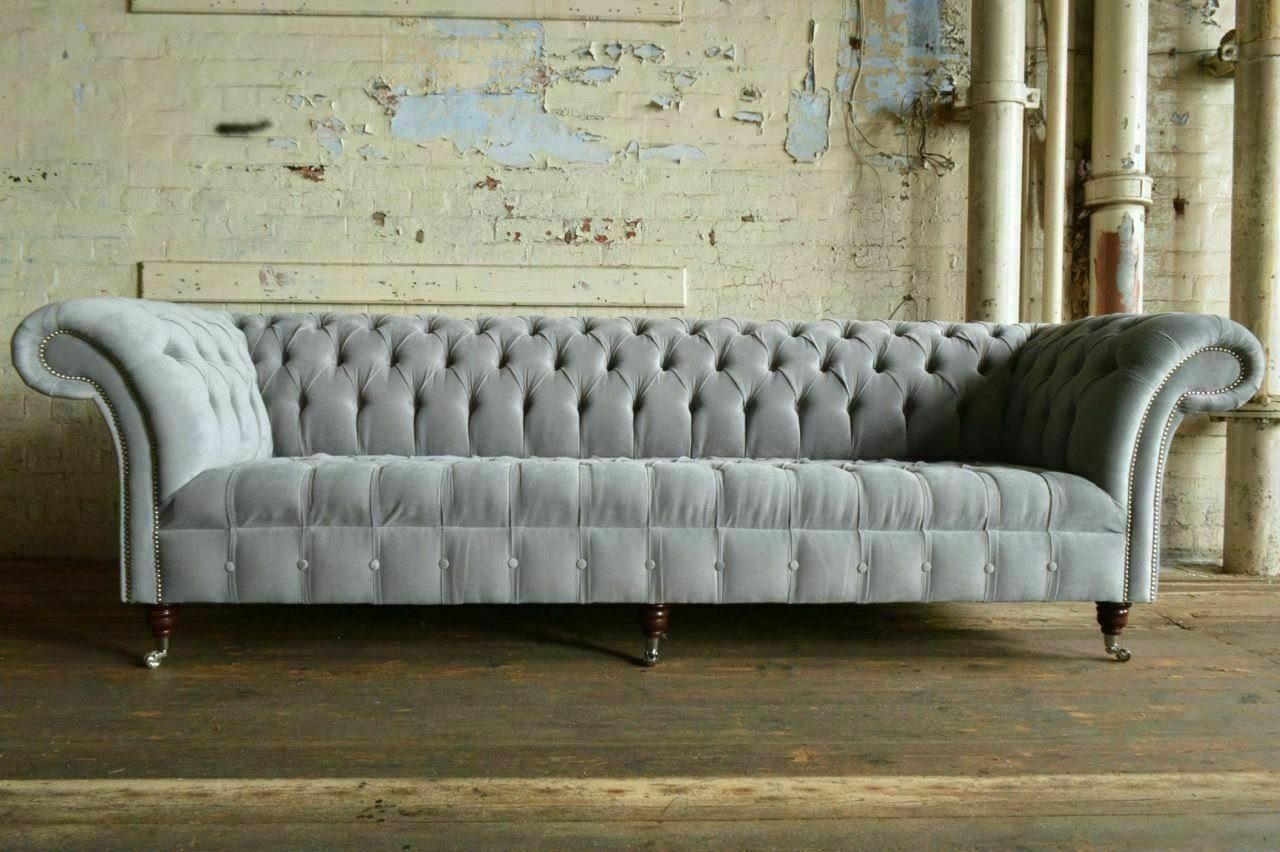 JVmoebel Sofa XXL Big Sofa Couch Chesterfield 245cm Polster Sofas 4 Sitzer, Made in Europe
