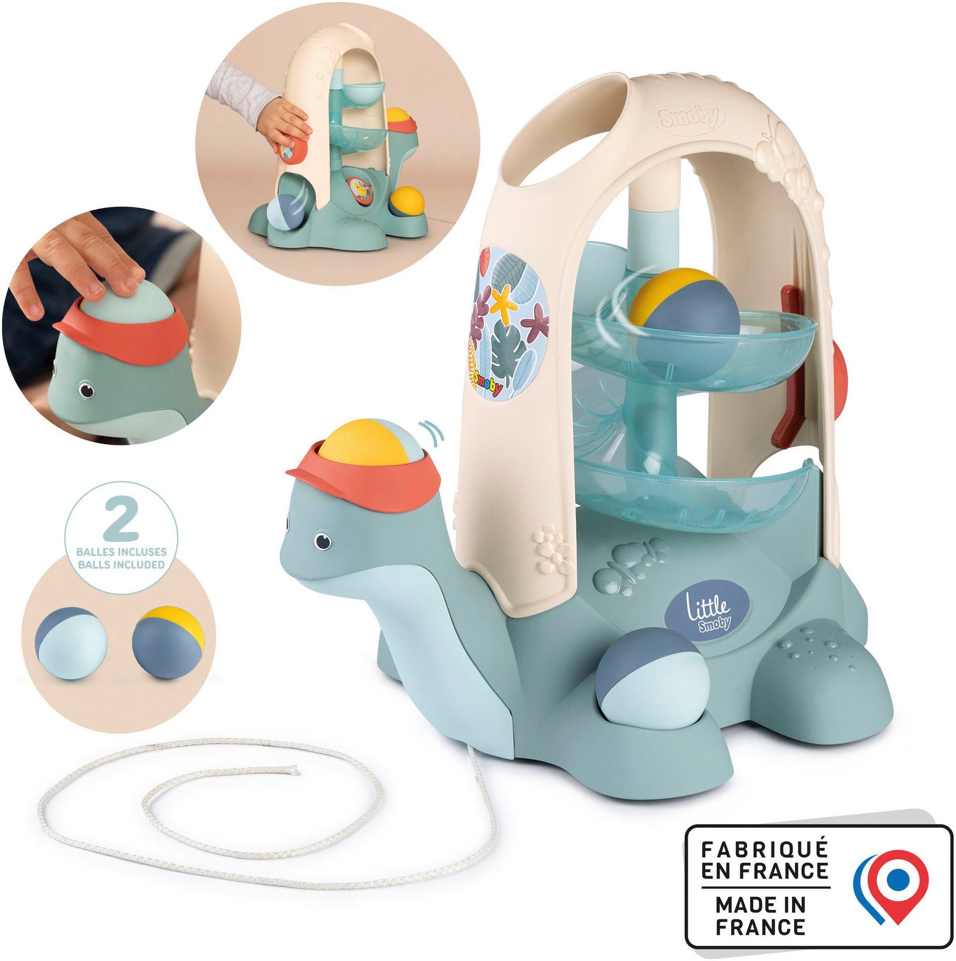 Smoby Lernspielzeug Smoby Little Smoby 2in1 Kugelbahn & Nachziehtier Schildkröte 760014031 – Bild 5 von 5