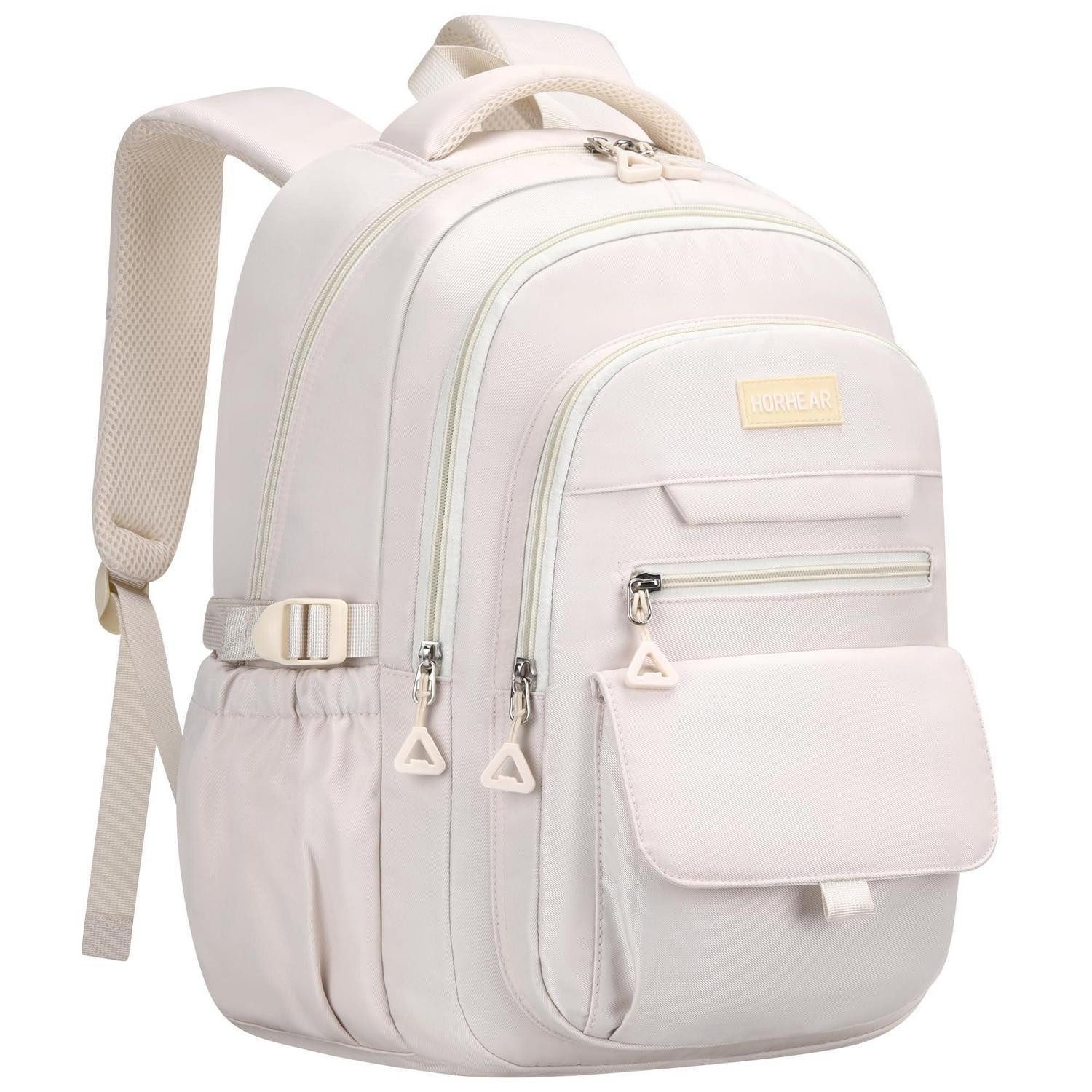 LuxusKollektion Schulrucksack Schulrucksack Mädchen Beige ästhetisch wasserdicht Nylon