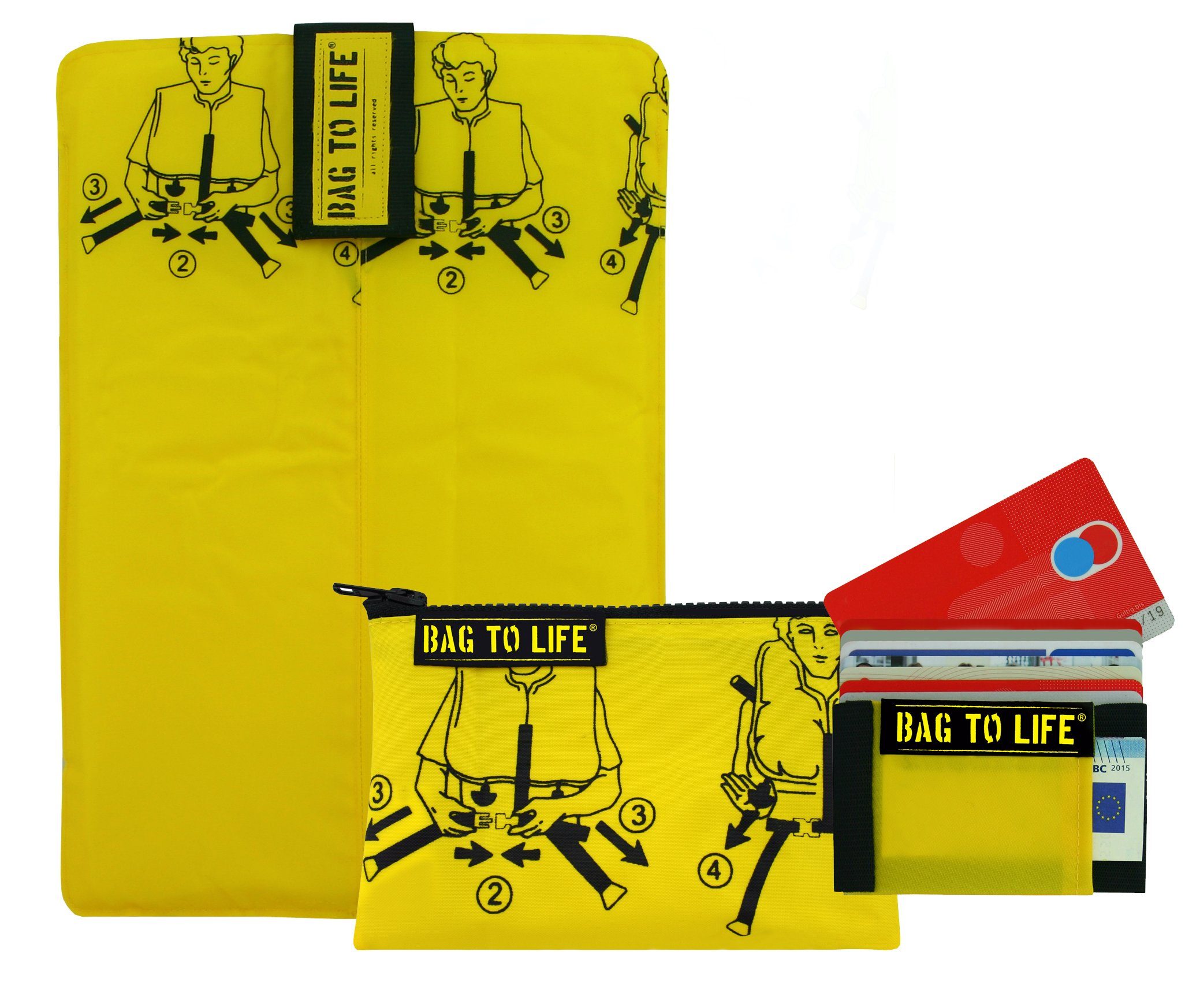 Material aus (3-tlg), Tablettasche Life Bag recyceltem to