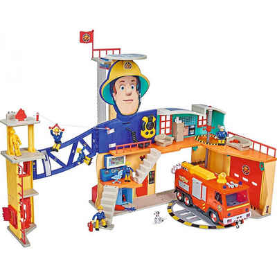 SIMBA Spielzeug-Auto Feuerwehrmann Sam Mega-Feuerwehrstation XXL