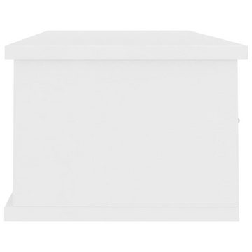 furnicato Wandregal Wand-Schubladenregal Weiß 88x26x18,5 cm Holzwerkstoff