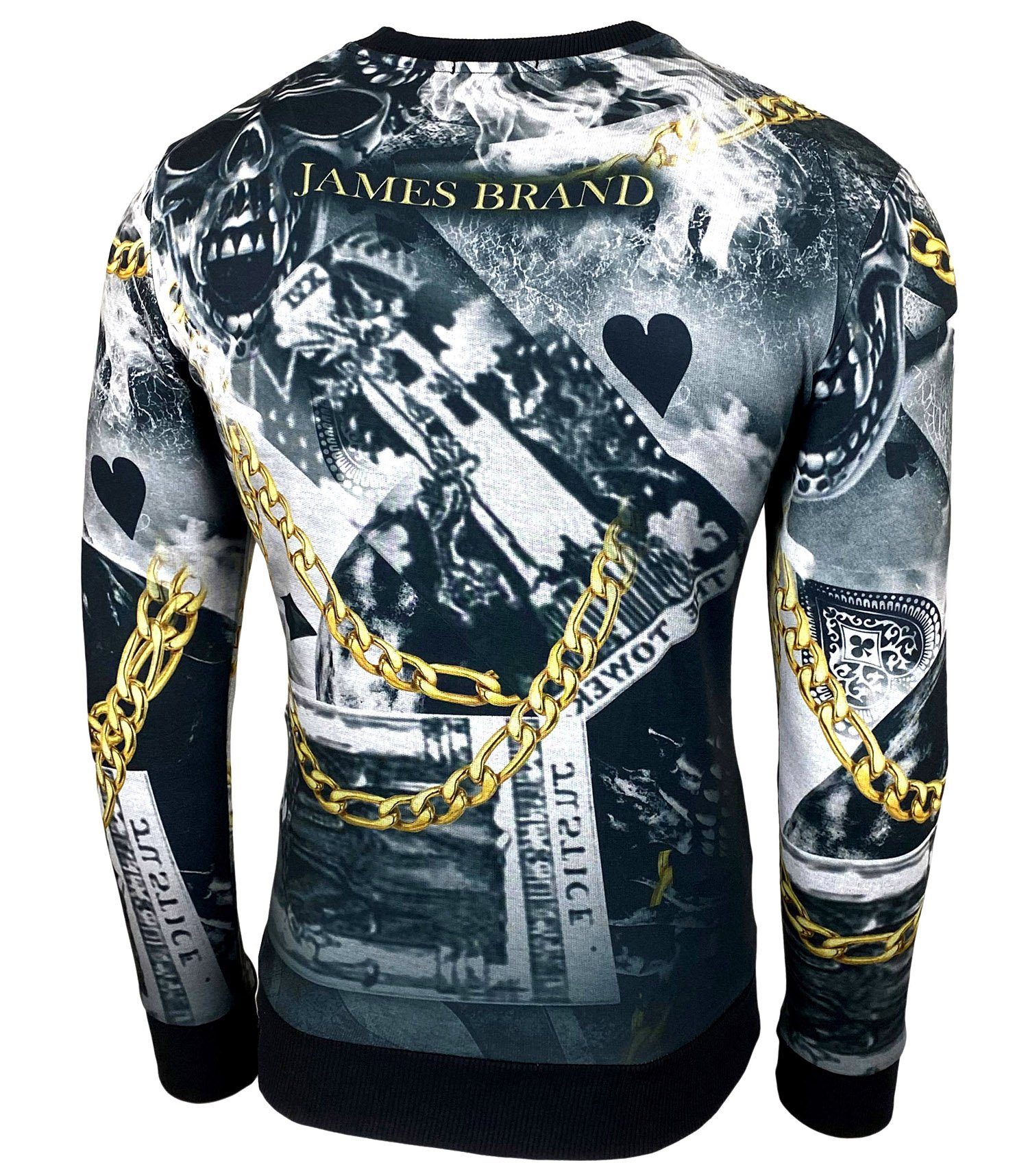 Baxboy Longshirt Rundhalskragen Moderner Langarmshirt Totenkopf günstig online kaufen