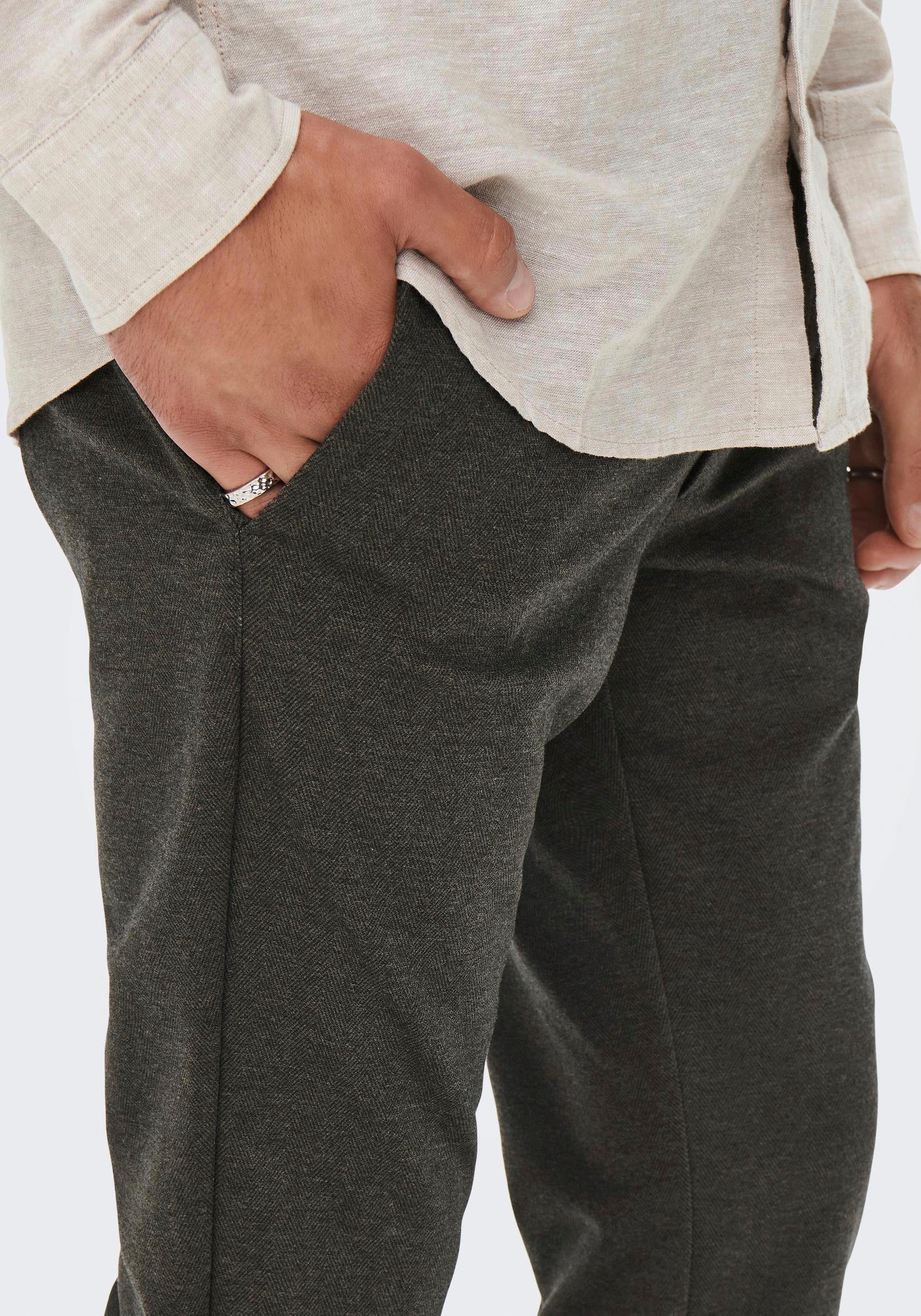 Only & Sons Herren Chino Hose ONSMARK 2911 - Slim Fit - Schwarz günstig online kaufen