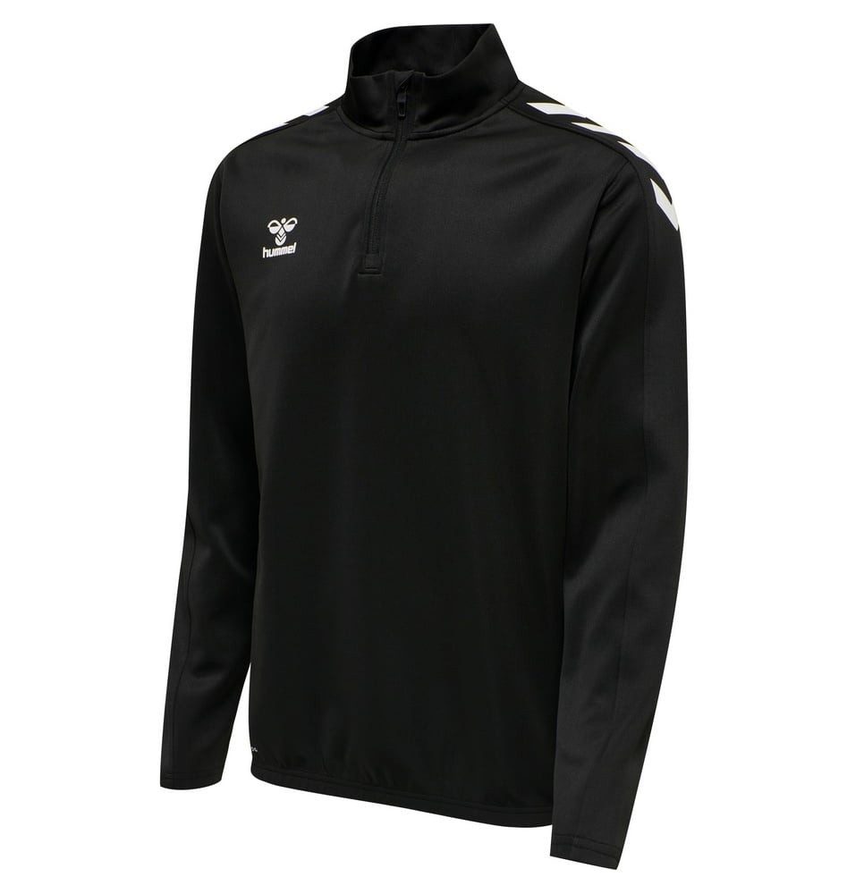 Langarmshirt hmlCORE XK Half-Zip Poly Sweat (Polyester-Sweatstoff) schwarz Herren