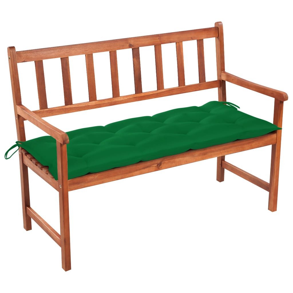 vidaXL Gartenbank Gartenbank mit Auflage 120 cm Massivholz (1-St)