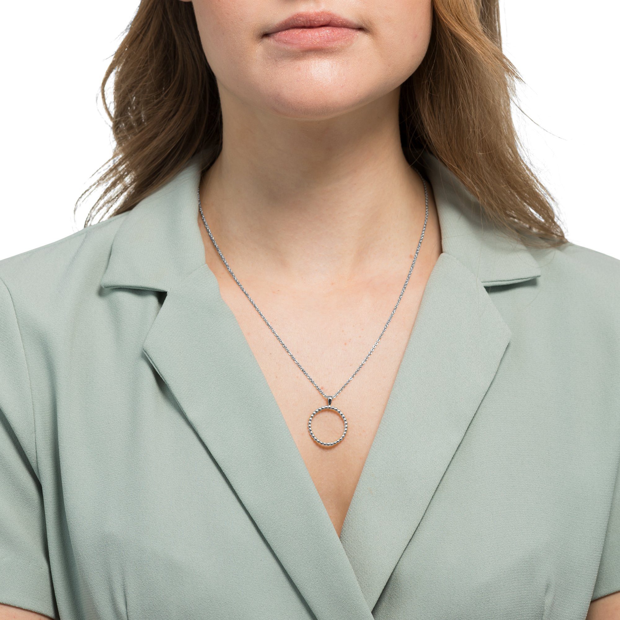 für Collier poliert Kette Frauen Globi Heideman Geschenkverpackung), (inkl. silberfarben