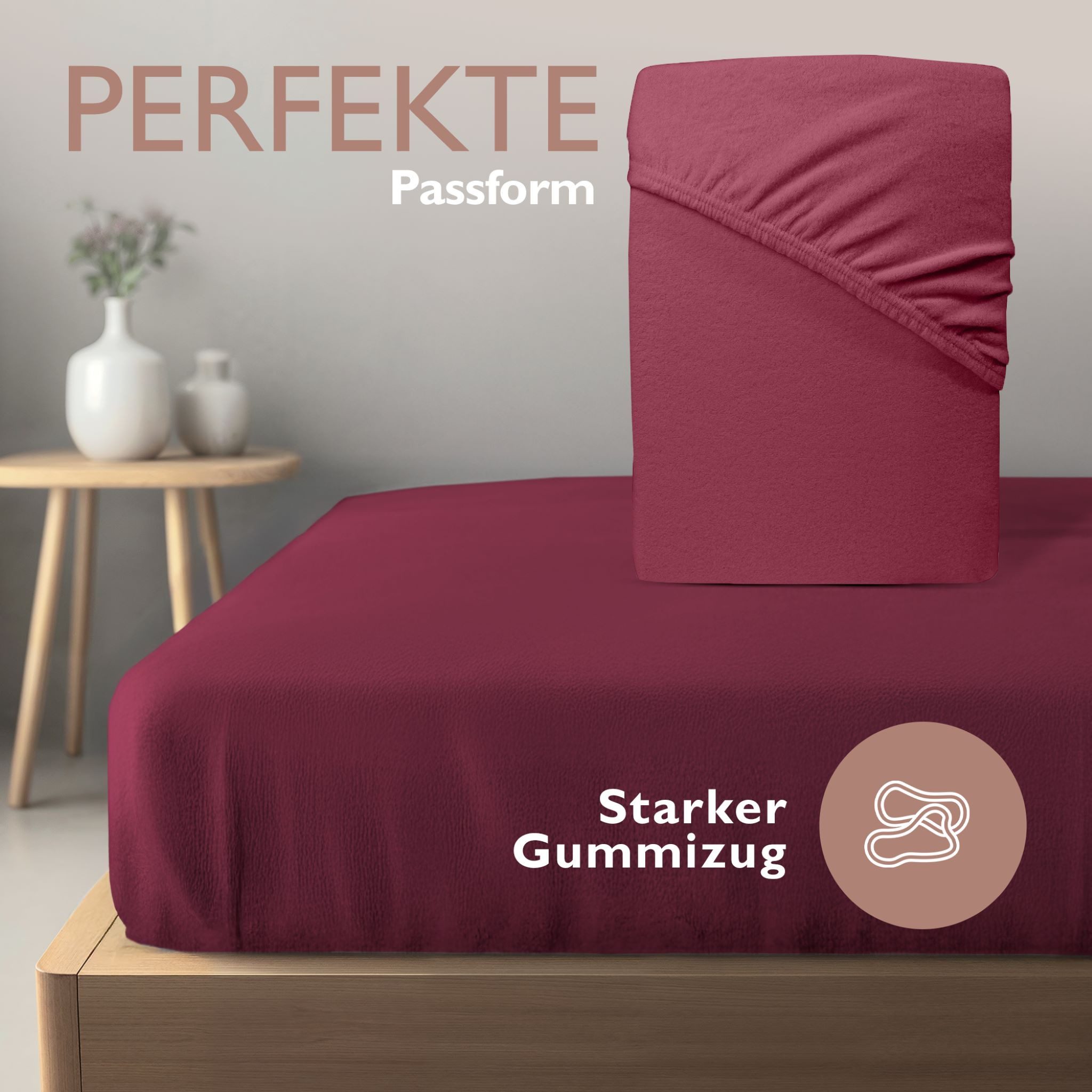 leevitex® Spannbettlaken für kalte Nächte – angenehm weich, passgenau, farbstark & pflegeleicht, Molton, Gummizug: rundum, (1 Stück), verschiedene Größen und Fa – Bild 5 von 5