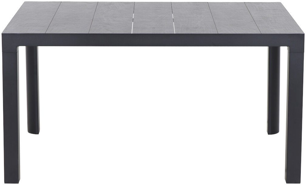 Siena Garden Gartentisch SILVA Tisch 140x90cm matt anthrazit/wood-grey, Aluminiumgestell matt anthrazit, Tischplatte aus Keramik in wood grey