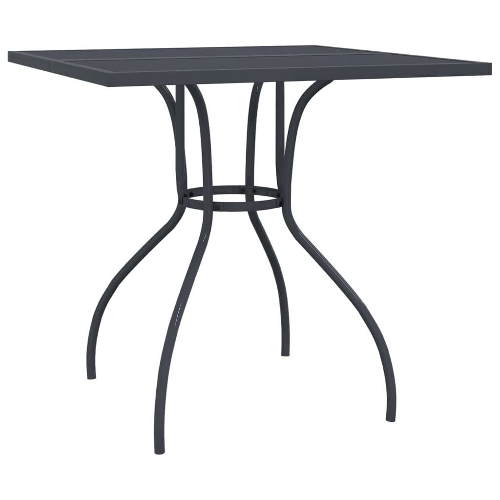 vidaXL Gartentisch Gartentisch Anthrazit 80x80x72,5 cm Stahlgeflecht (1-St)