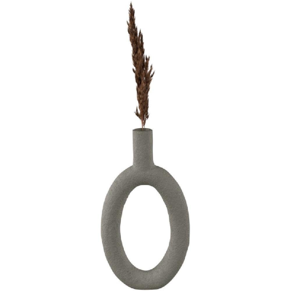 Ring Warm Skulptur (16,5x3,5x31cm) Oval High Time Vase Polyresin Grey Present