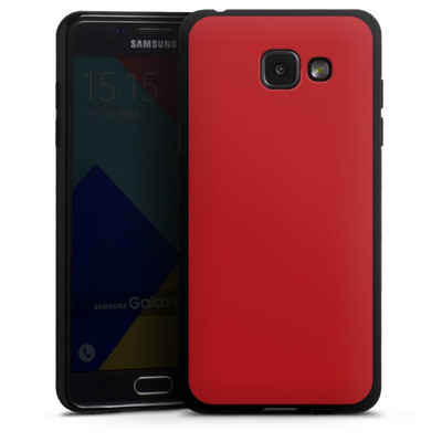 DeinDesign Handyhülle Rot einfarbig Farbe Karminrot, Samsung Galaxy A5 (2016) Silikon Hülle Bumper Case Handy Schutzhülle