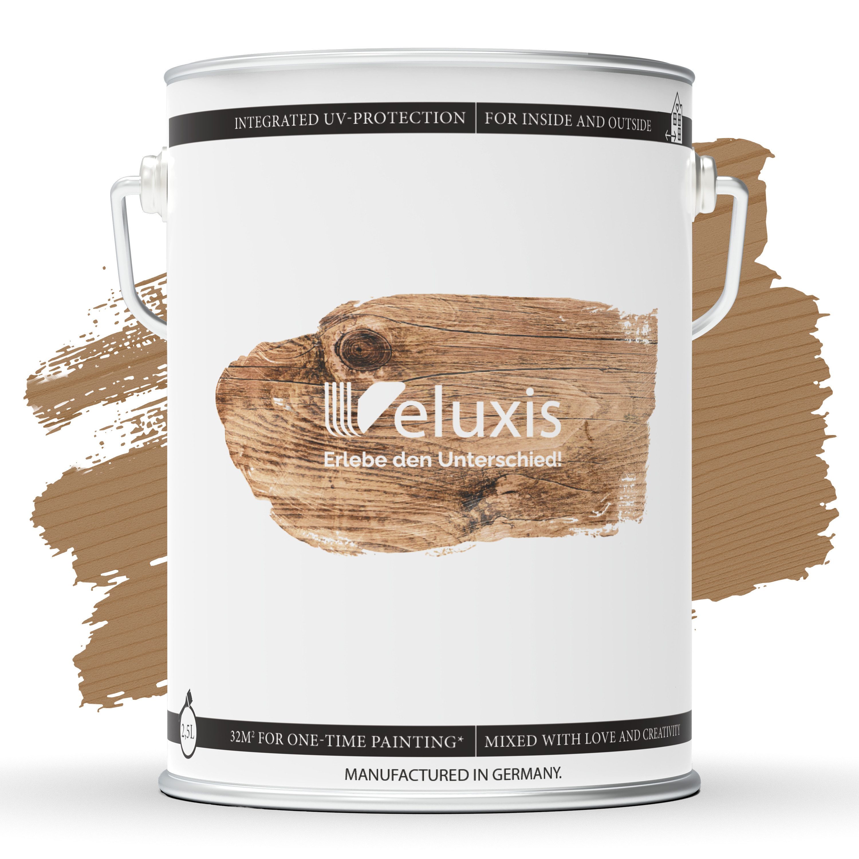 Veluxis Holzschutzlasur Veluxis® Premium Holzlasur, Innen & Außen - seidenglänzend, lösemittelfrei & UV-stabil, wetterfest