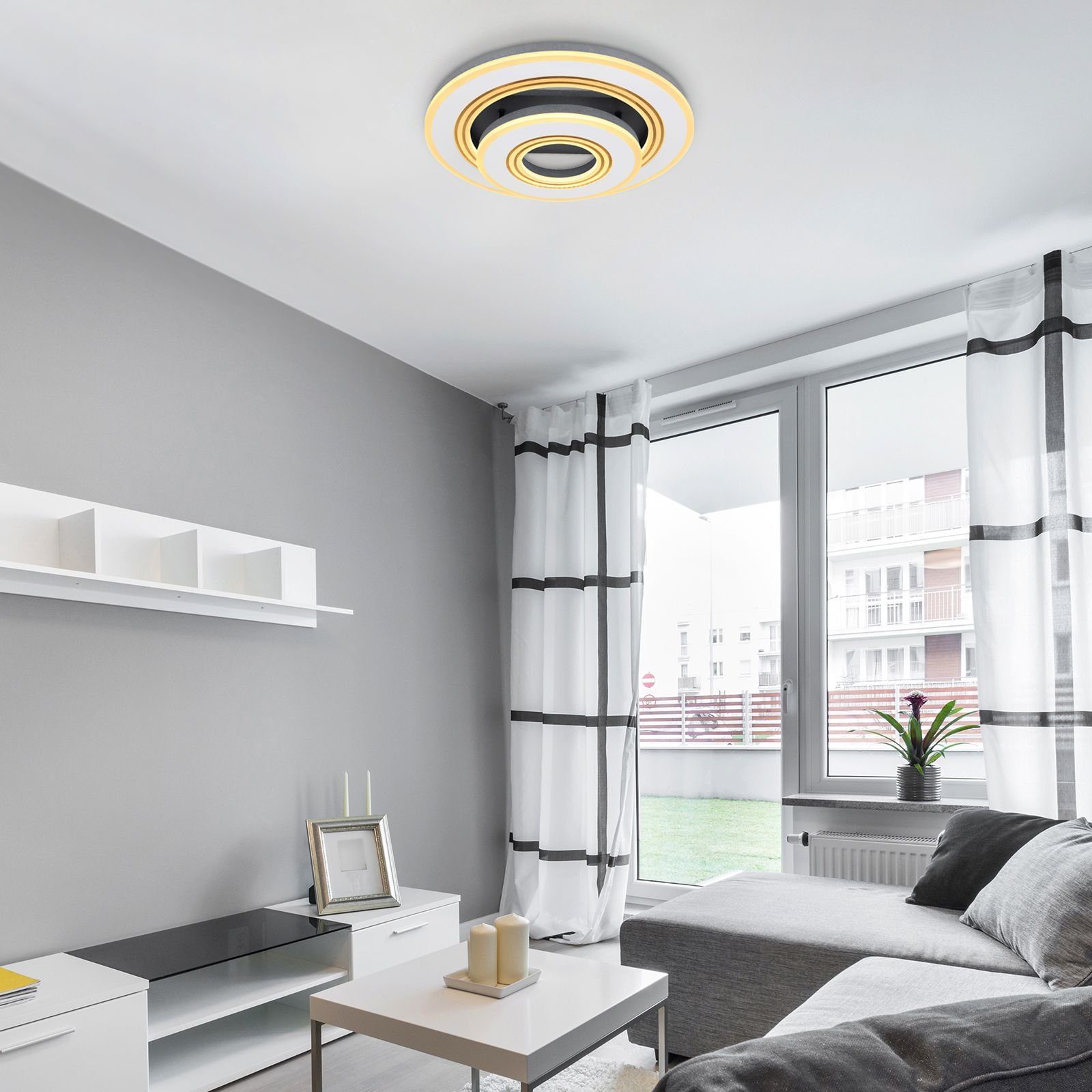 Wohnzimmer Globo LED Deckenleuchte Fernbedienung GLOBO Deckenleuchte Dimmbar Deckenlampe