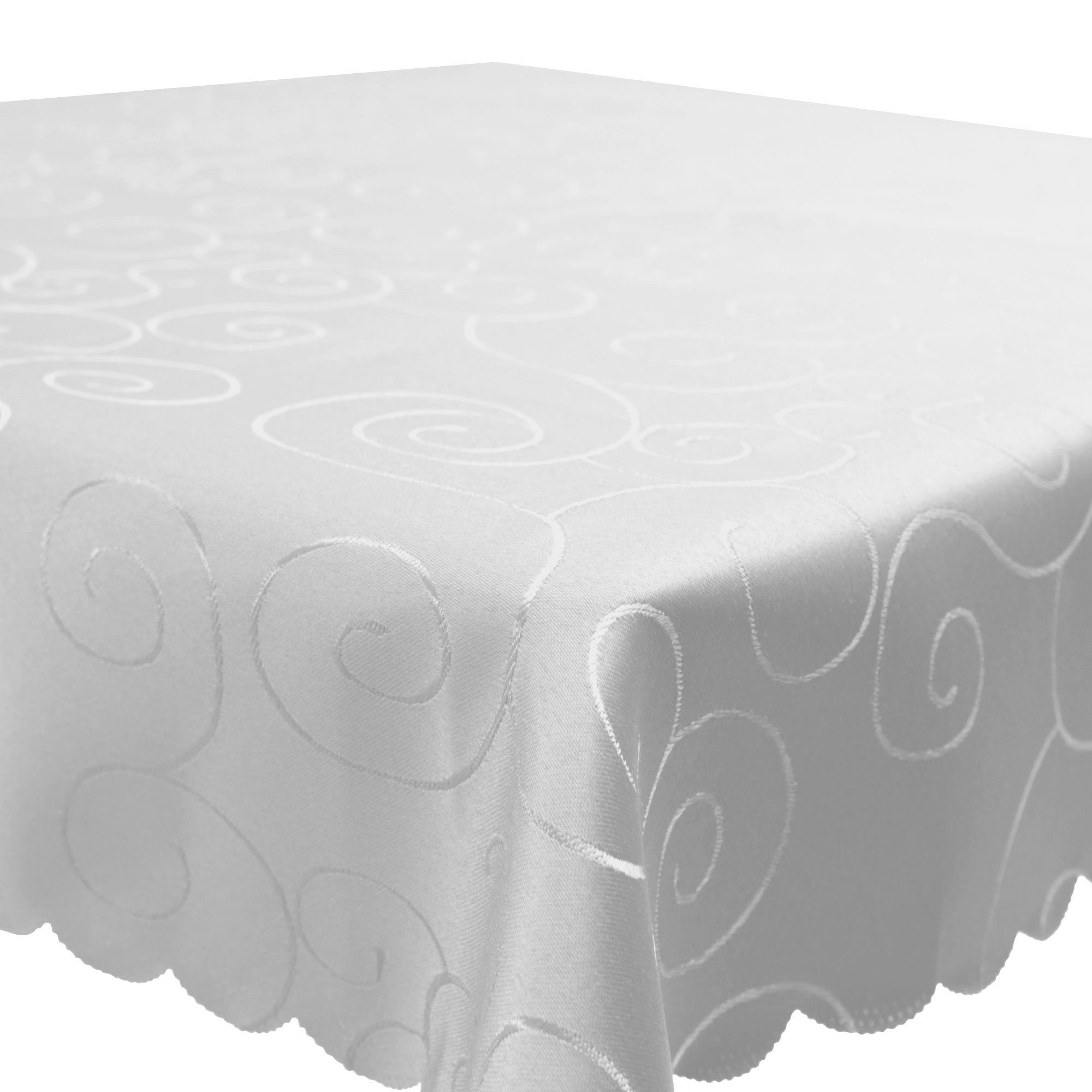 Haus und Deko Tischdecke Tischdecke Damast Ornamente eckig Circle Struktur günstig online kaufen