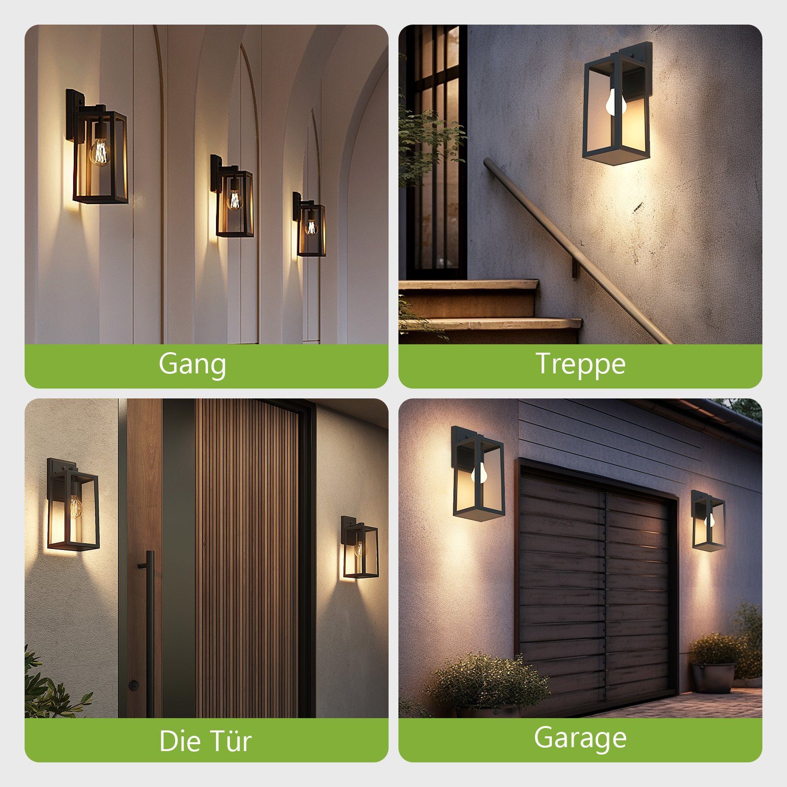 Garage Außen-Wandleuchte Decko Treppen S'AFIELINA Lichtsinn Wandleuchte Leuchtmittel, Wasserdicht Intelligentes, Dekorative Garten ohne