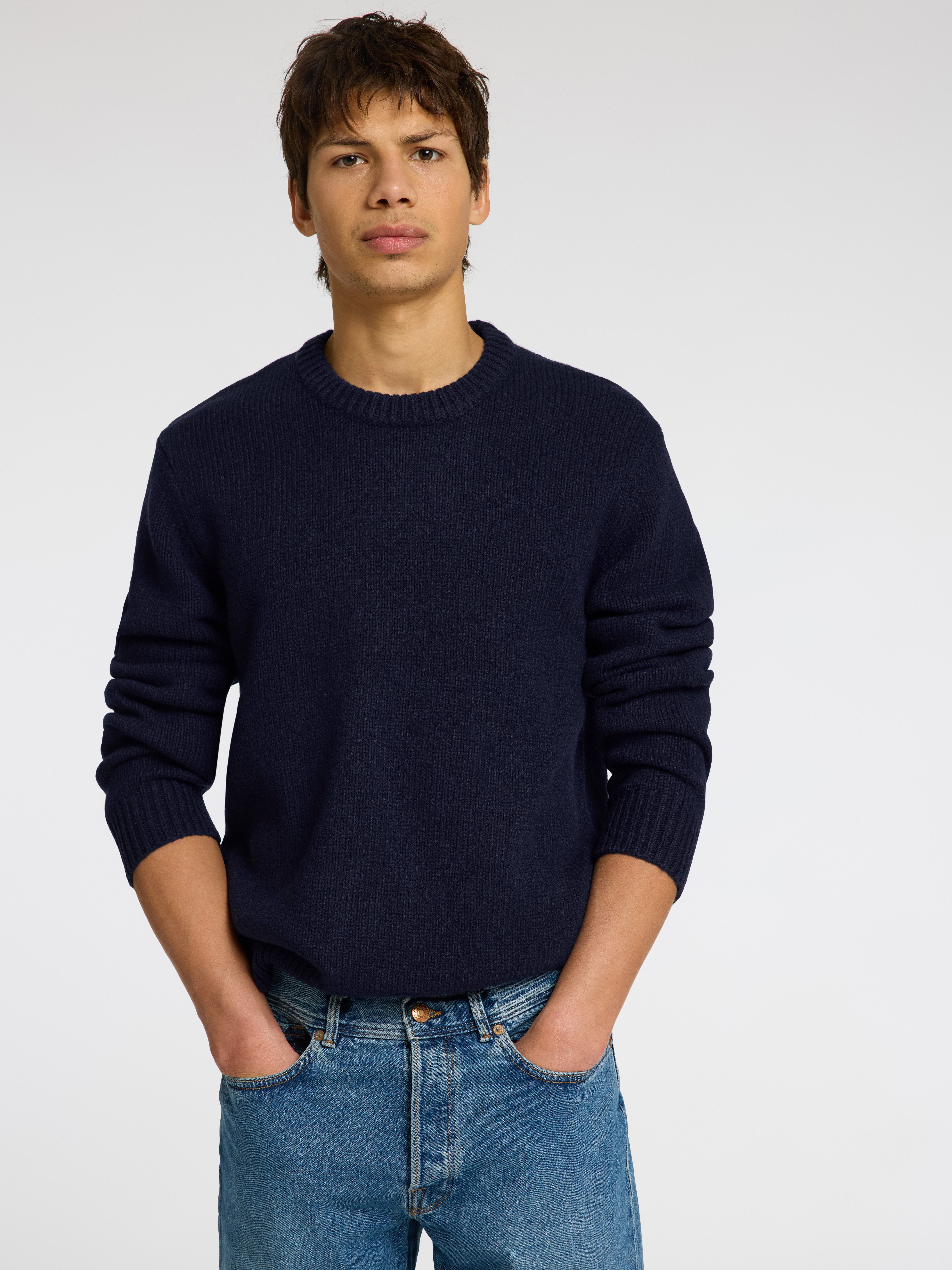 Selected Homme SLHRAI CREW NECK - Jersey de punto - oatmeal/crema