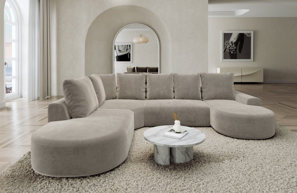 Sofa Dreams Wohnlandschaft Gomera U Form Stoff Lounge, Wohnlandschaft, Ottomane, U-Form, Lounge