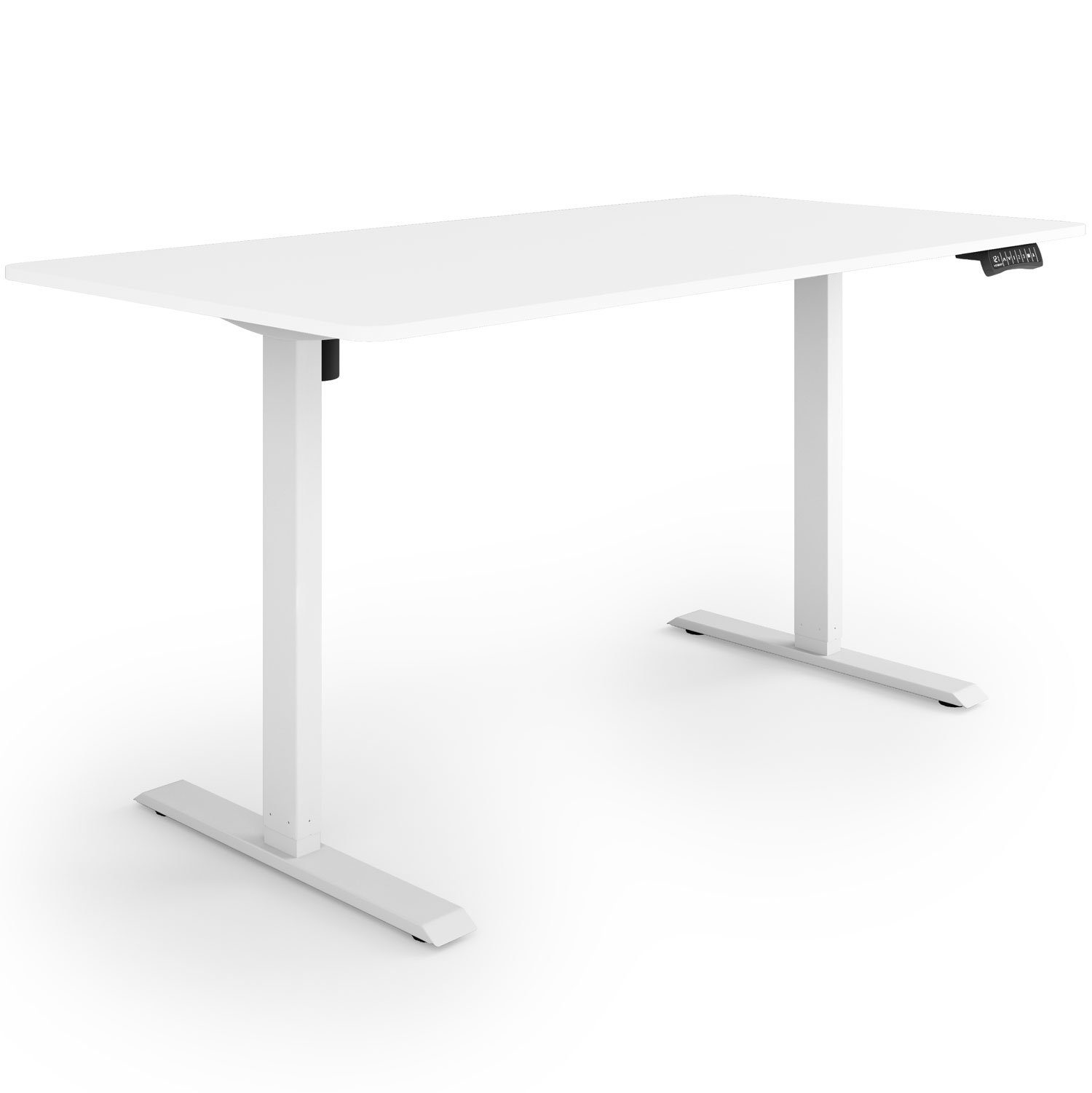 Elektrisch ESMART / Germany, höhenverstellbarer Schreibtisch Rahmen: Tischplatte: Weiß x cm 160 80 ETX-121 Schreibtisch Weiß ESMART