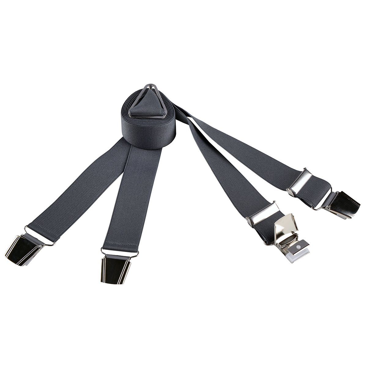 LINDENMANN Hosenträger Hosenträger grau Lindenmann verstärkte Clips XXL